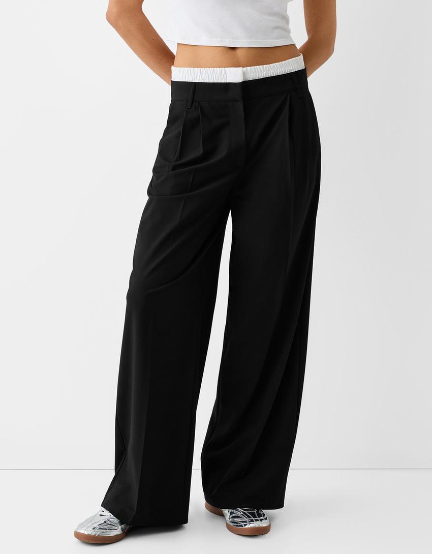 Tailored underwear trousers-Black