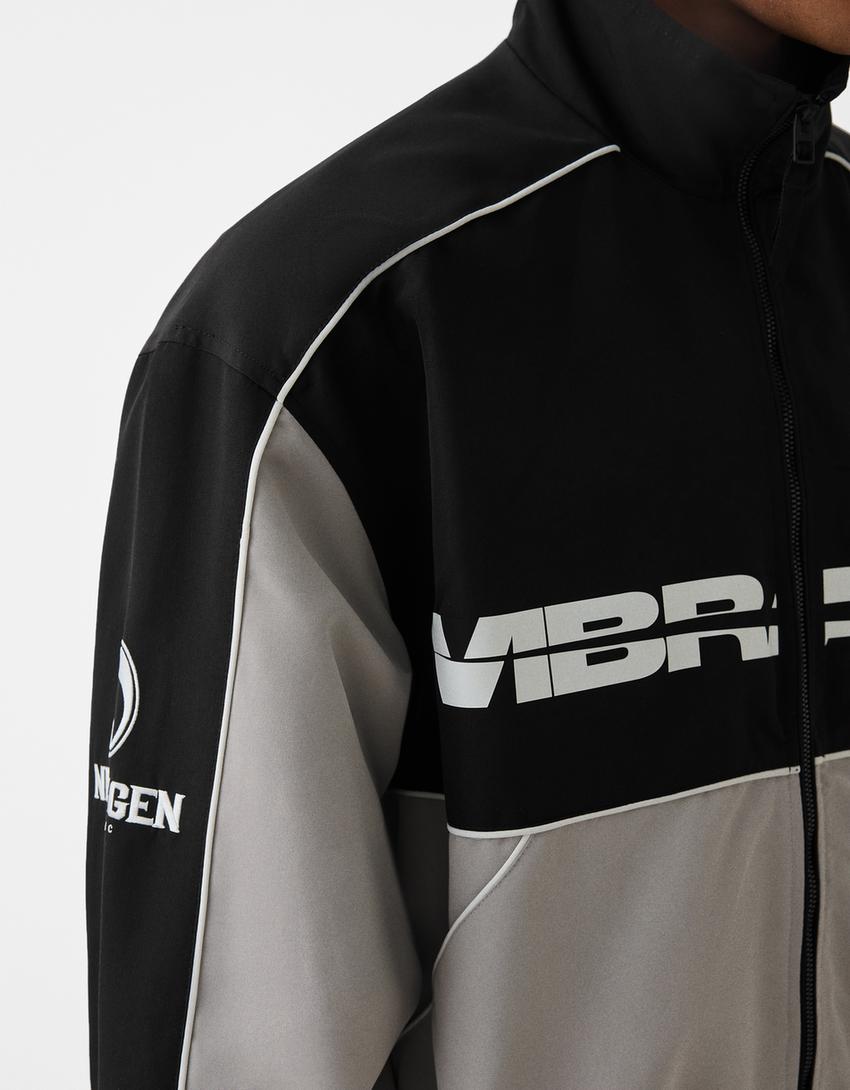 Blouson color block-Noir-6