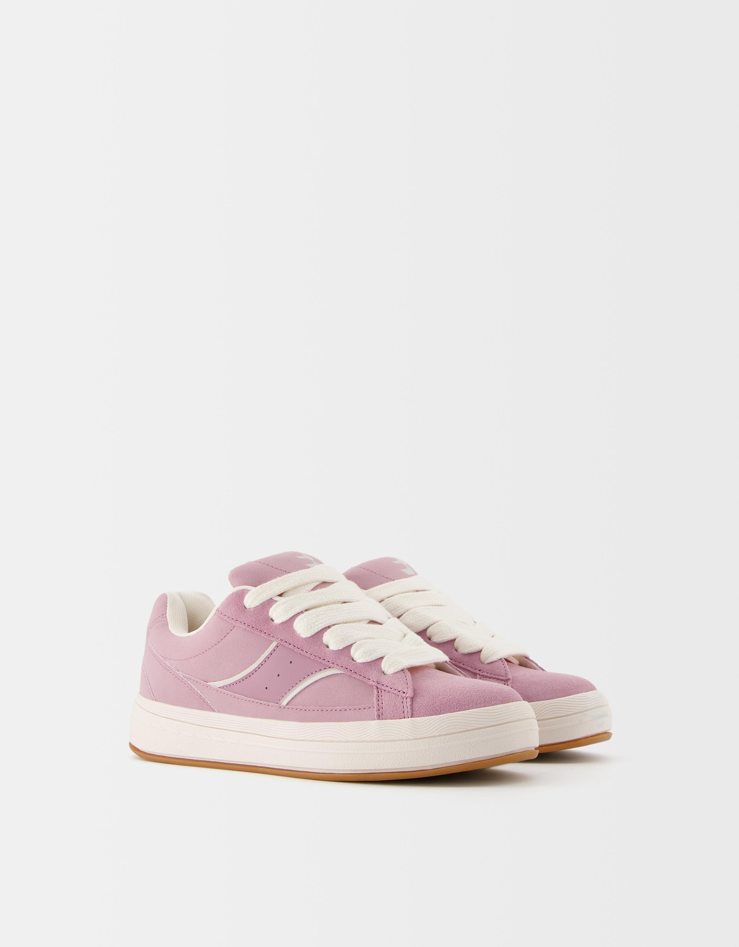 Bershka Sneaker Aus Rauleder Im Skater-Stil Damen 36 Rosa