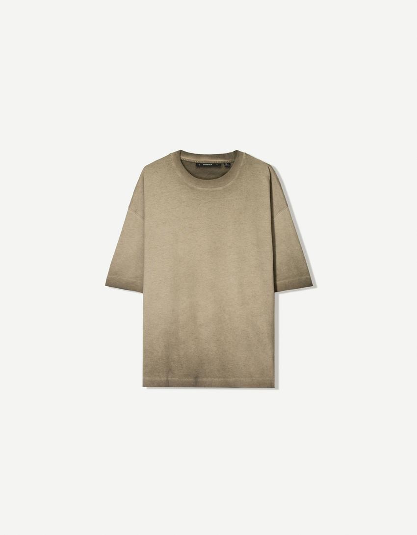 Long sleeve boxy fit T-shirt-Green-4