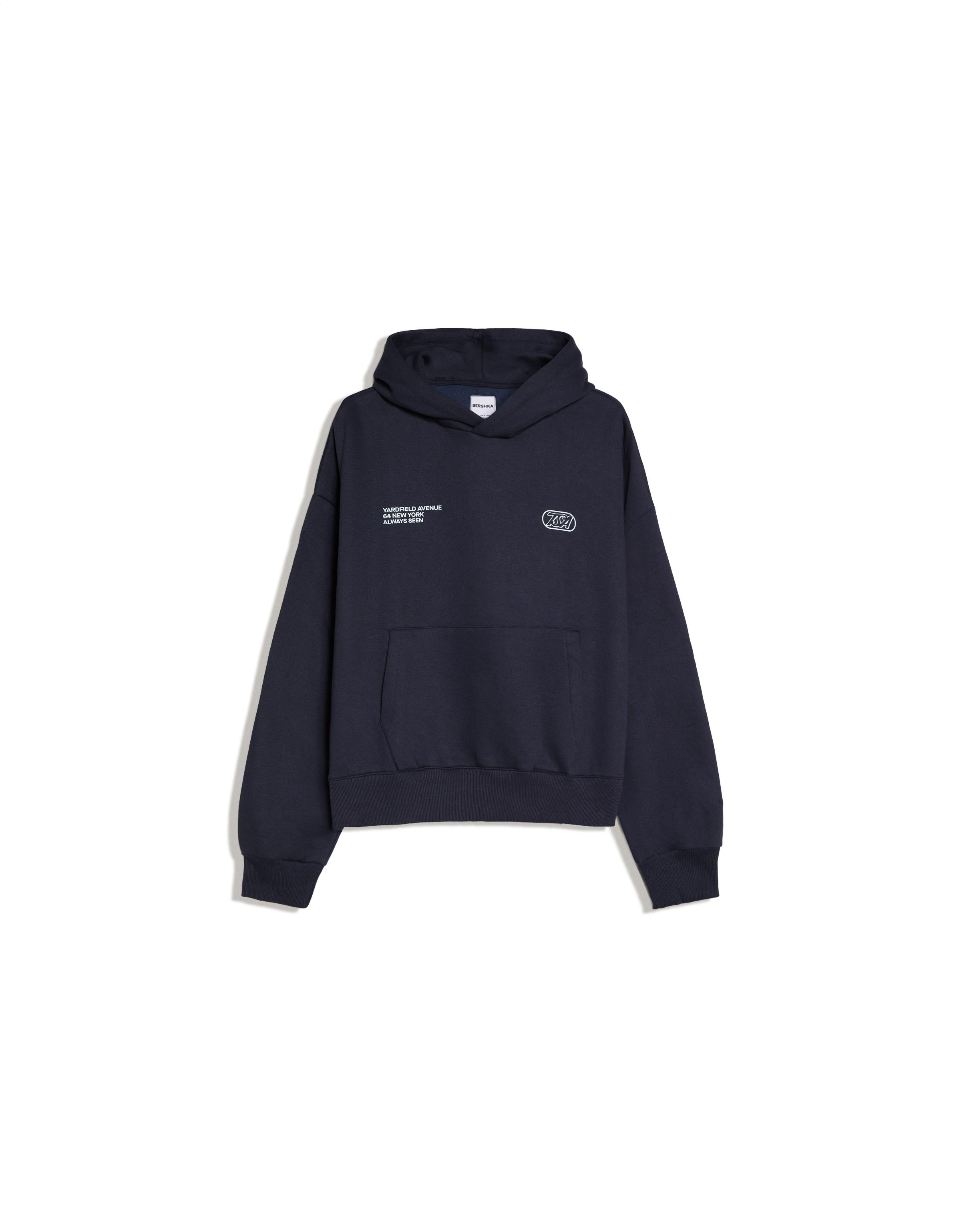 İşlemeli boxy fit kapüşonlu sweatshirt - Görsel 15