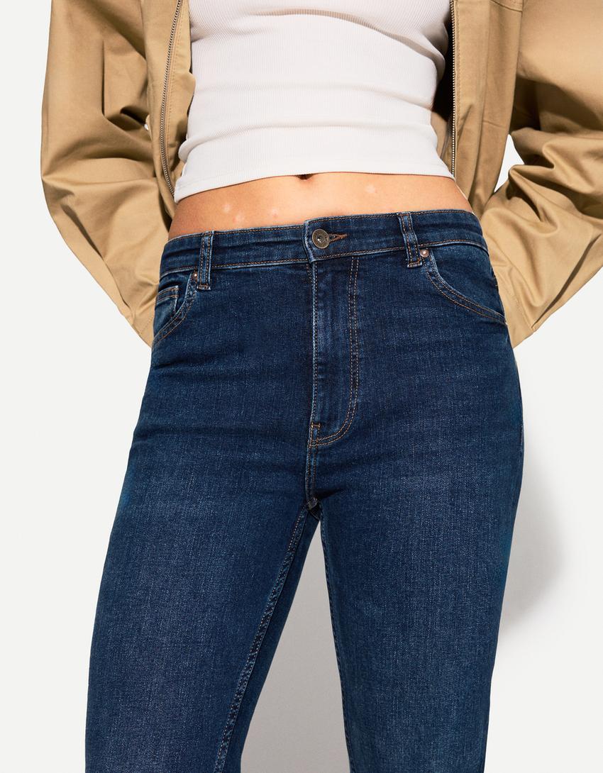 Flared jeans-Blue-1