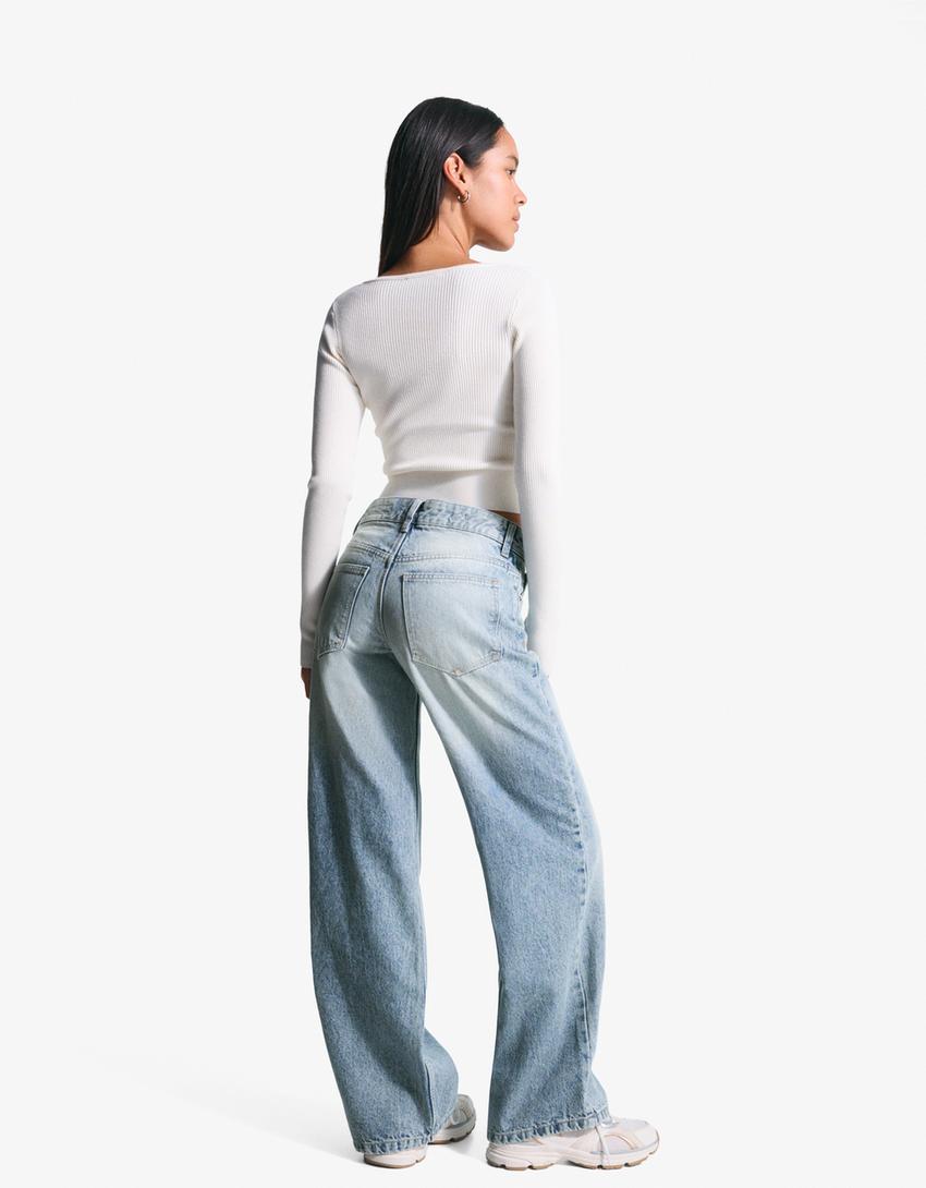 Boyfriend jeans-Light blue