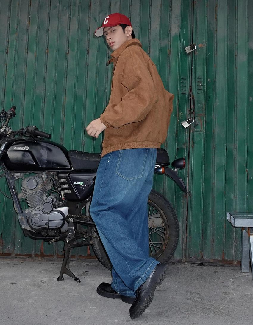 Jeans super baggy fit-Vert