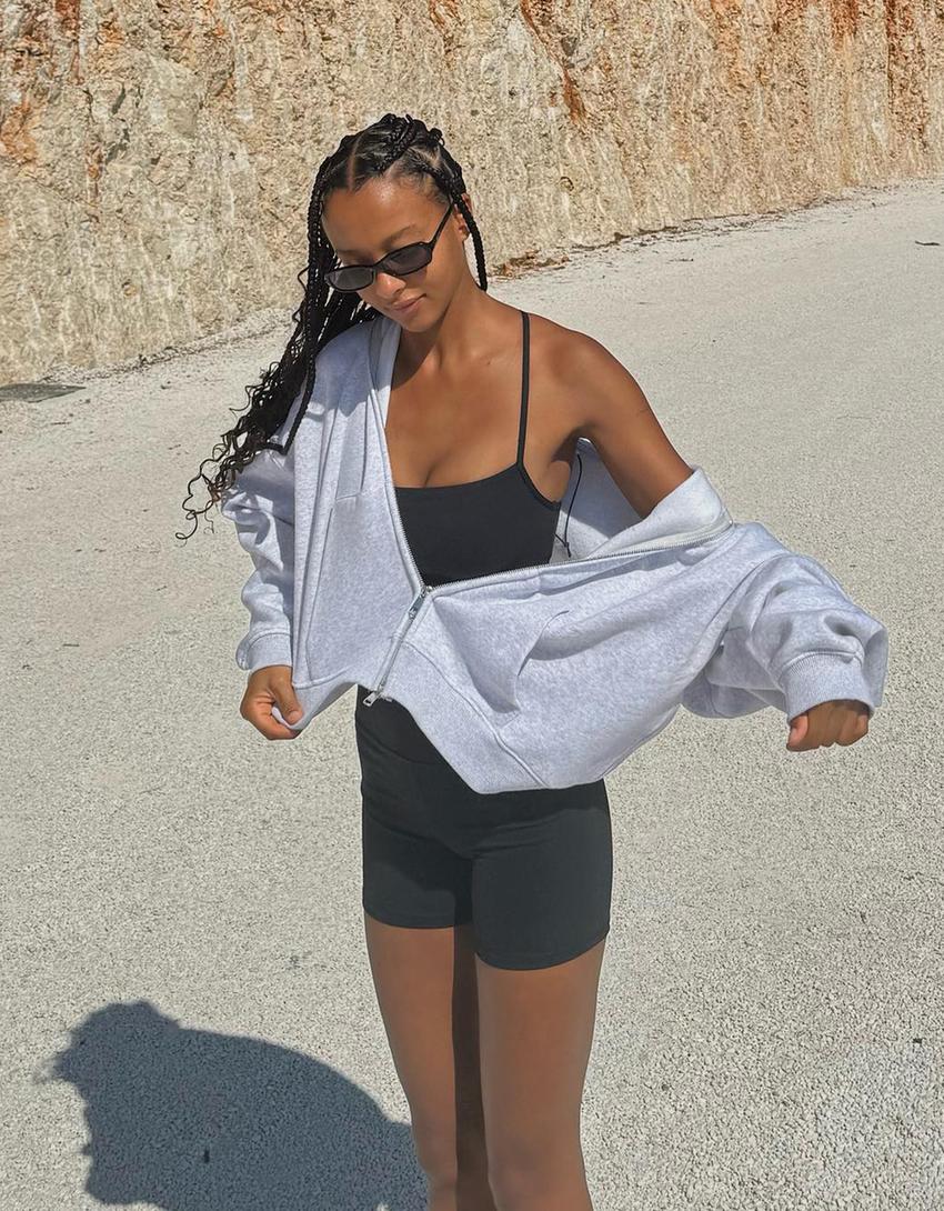 Top bretele quick dry & breathable-Negru