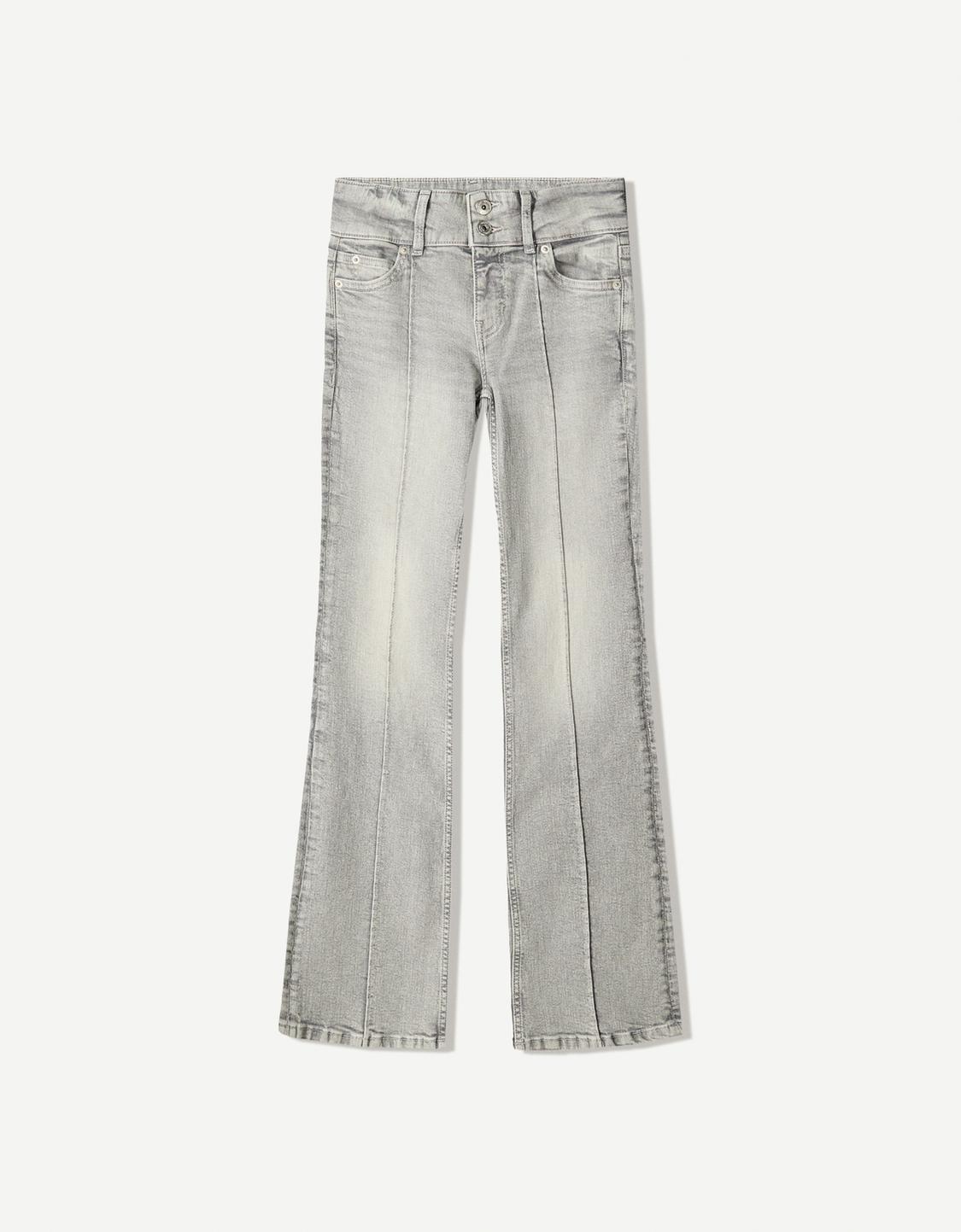 Low-rise boot-cut jeans