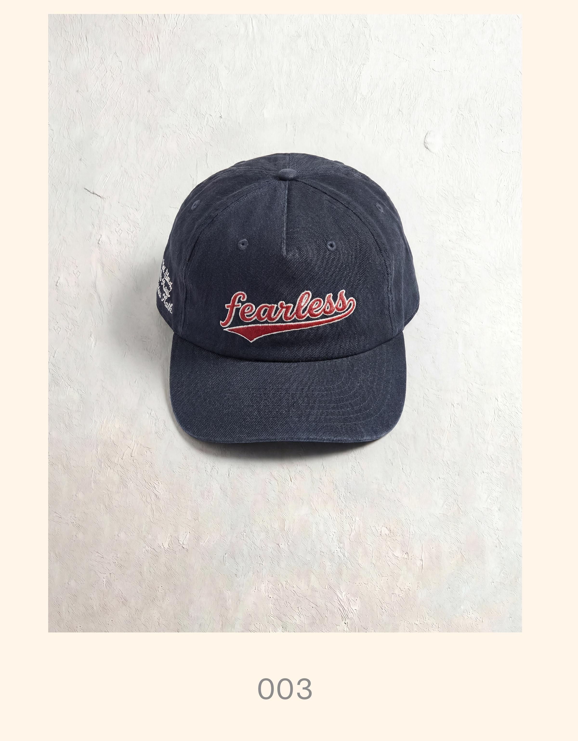 Embroidered flat peak cap — Navy