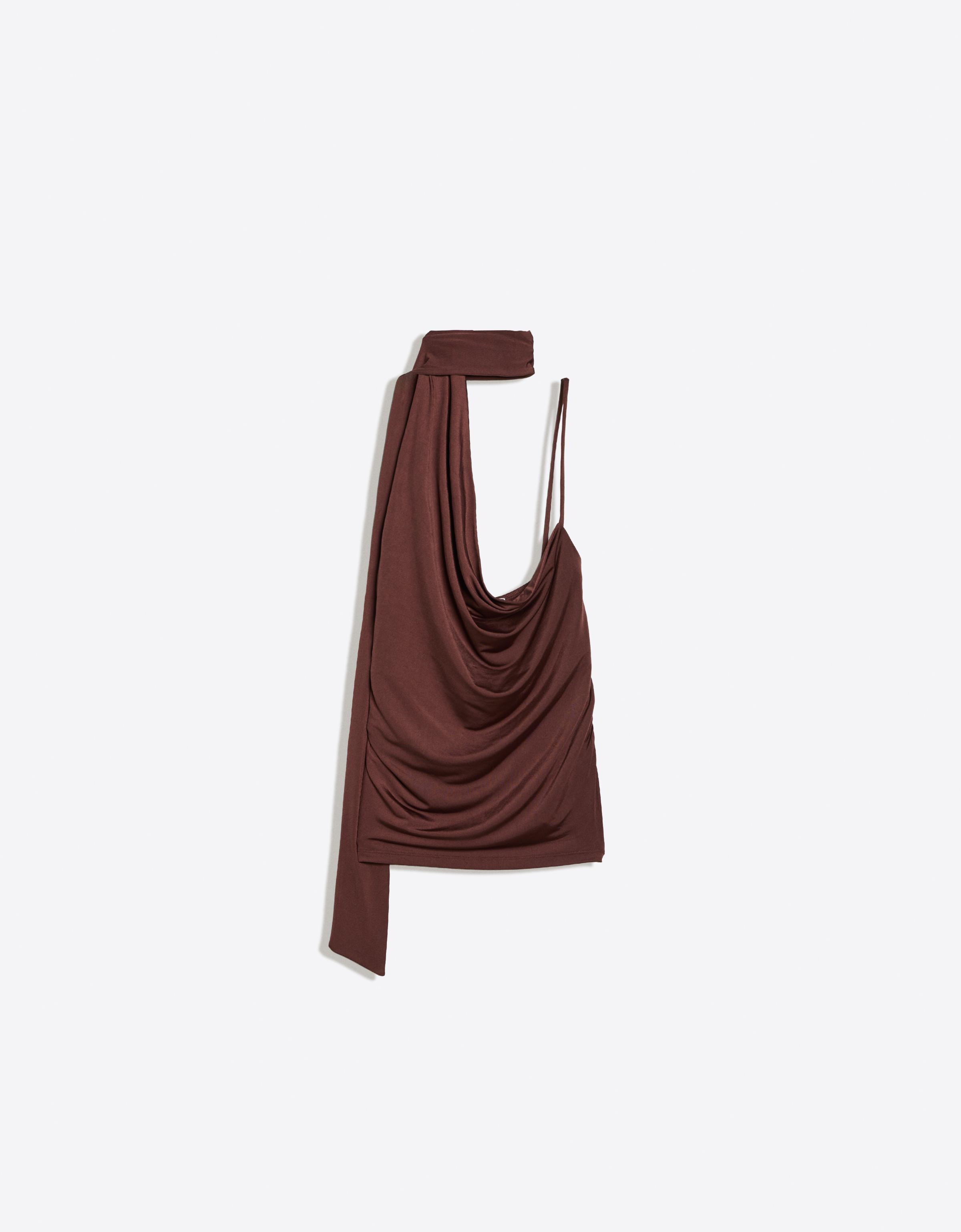 Asymmetric kerchief top