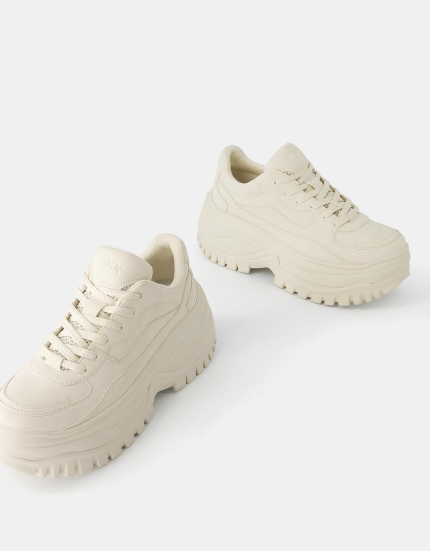 Sapatilhas multipeças sola volume-Cru-2