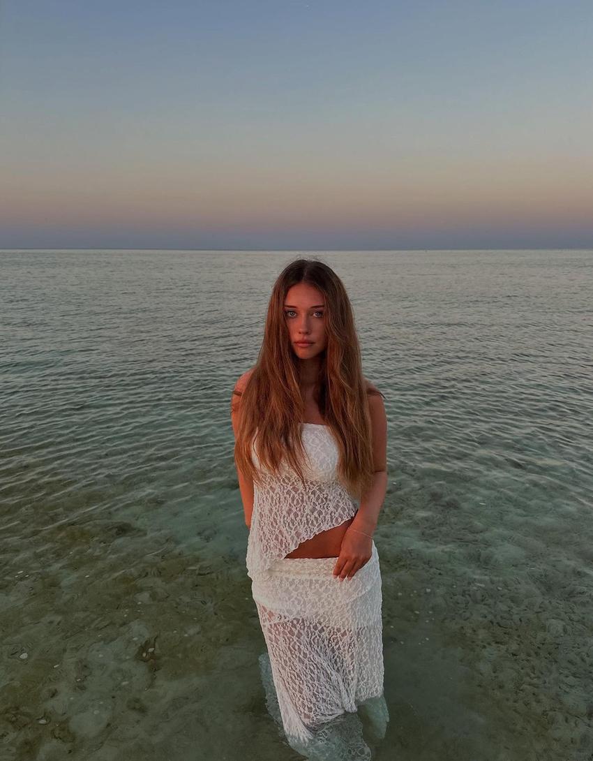 Falda midi blonda-Blanco roto-2