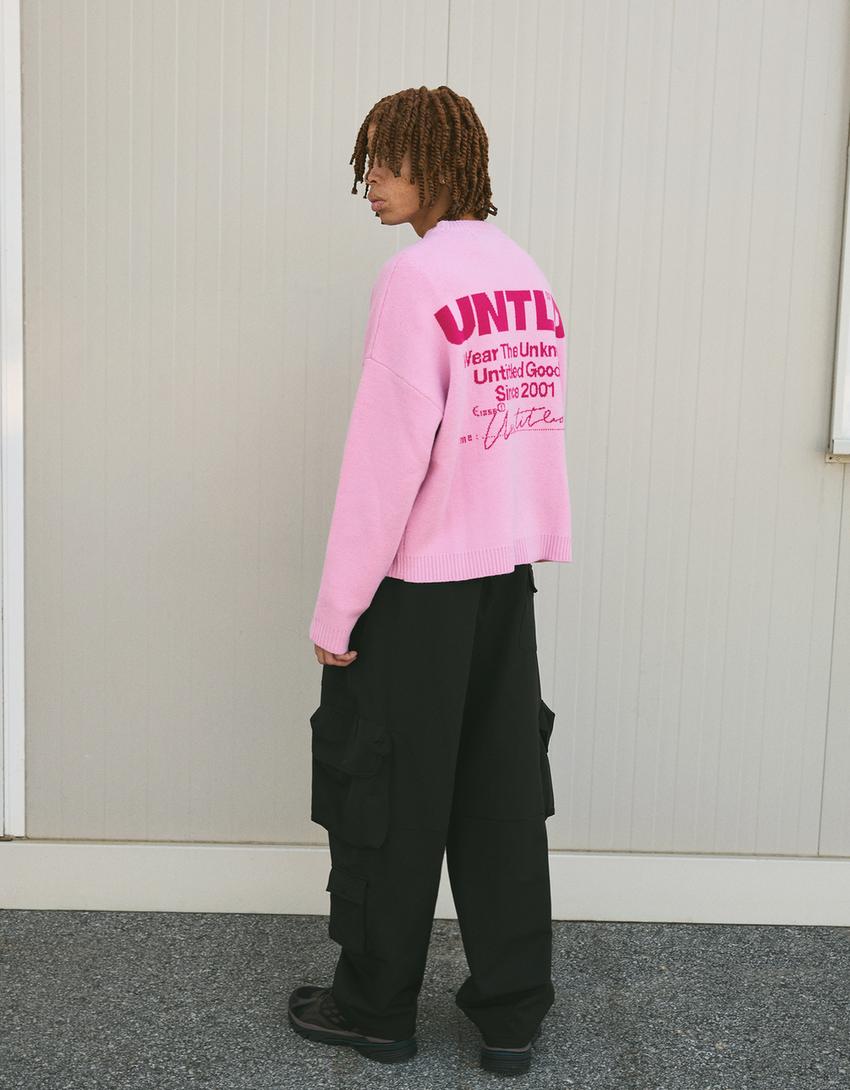 Baggy-Cargohose aus Funktionsstoff-Schwarz