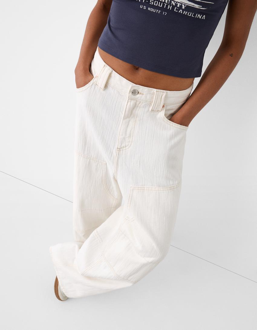 Super baggy carpenter jean-Krem-5