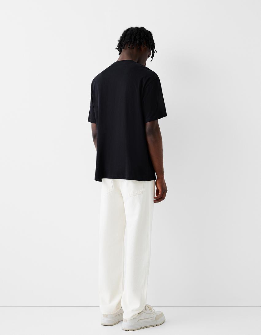 Straight fit ’90s jeans-Cream-2