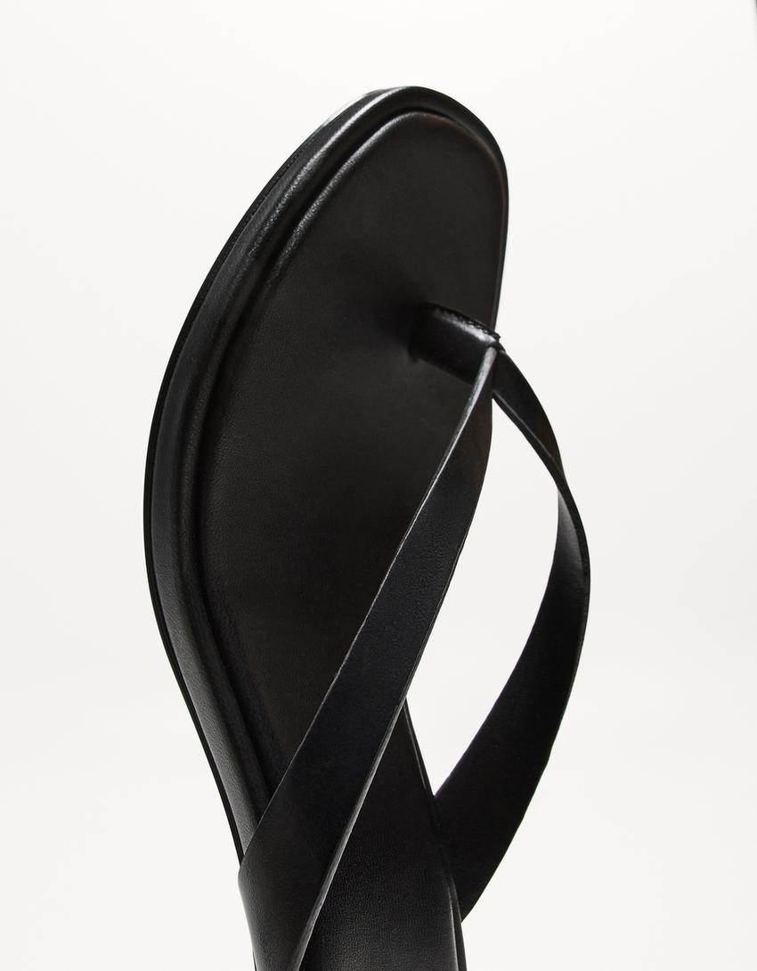 Sandales talon kitten heel-Noir