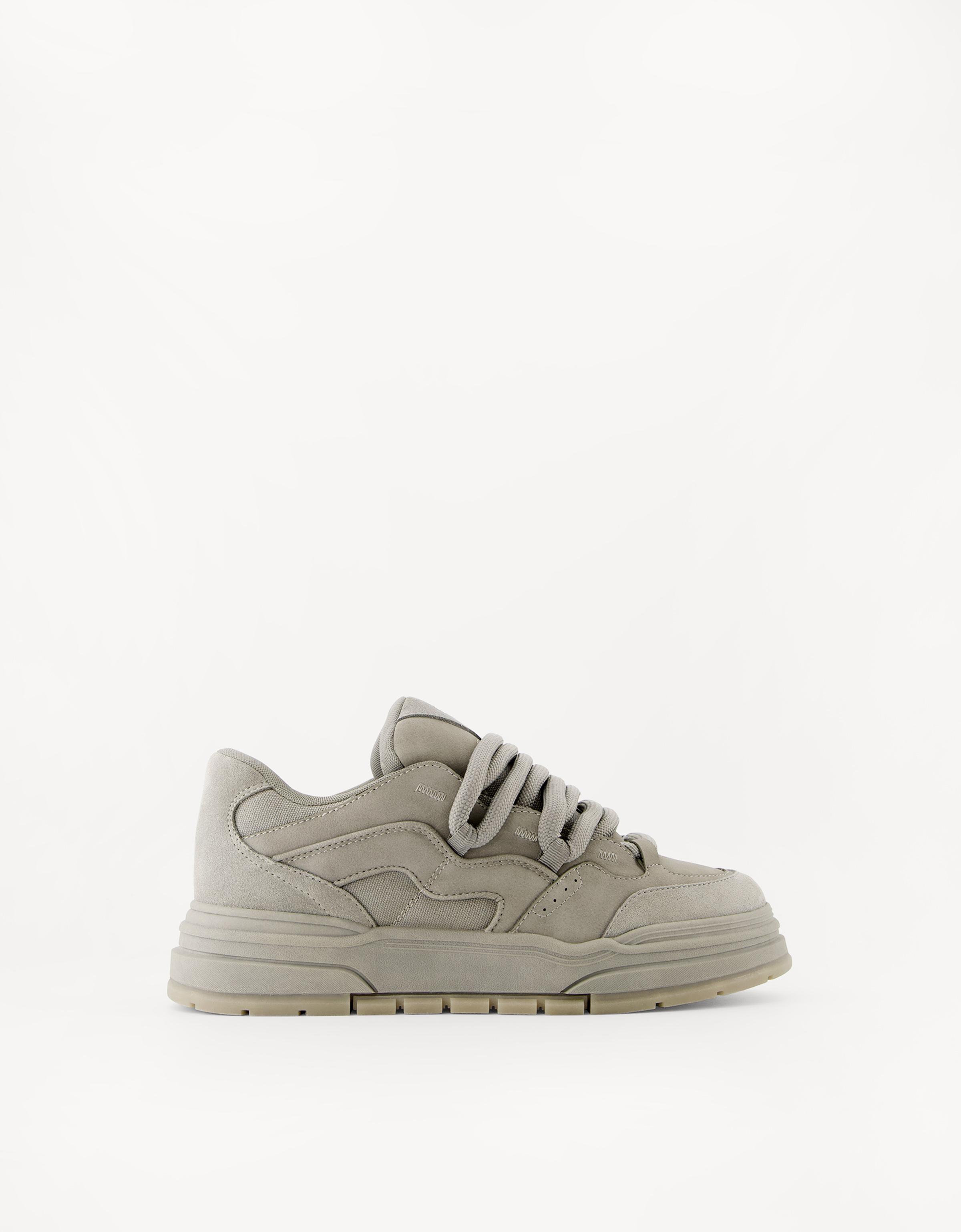 Bershka Skater Sneaker Mit Dicker Sohle Herren 39 Grau