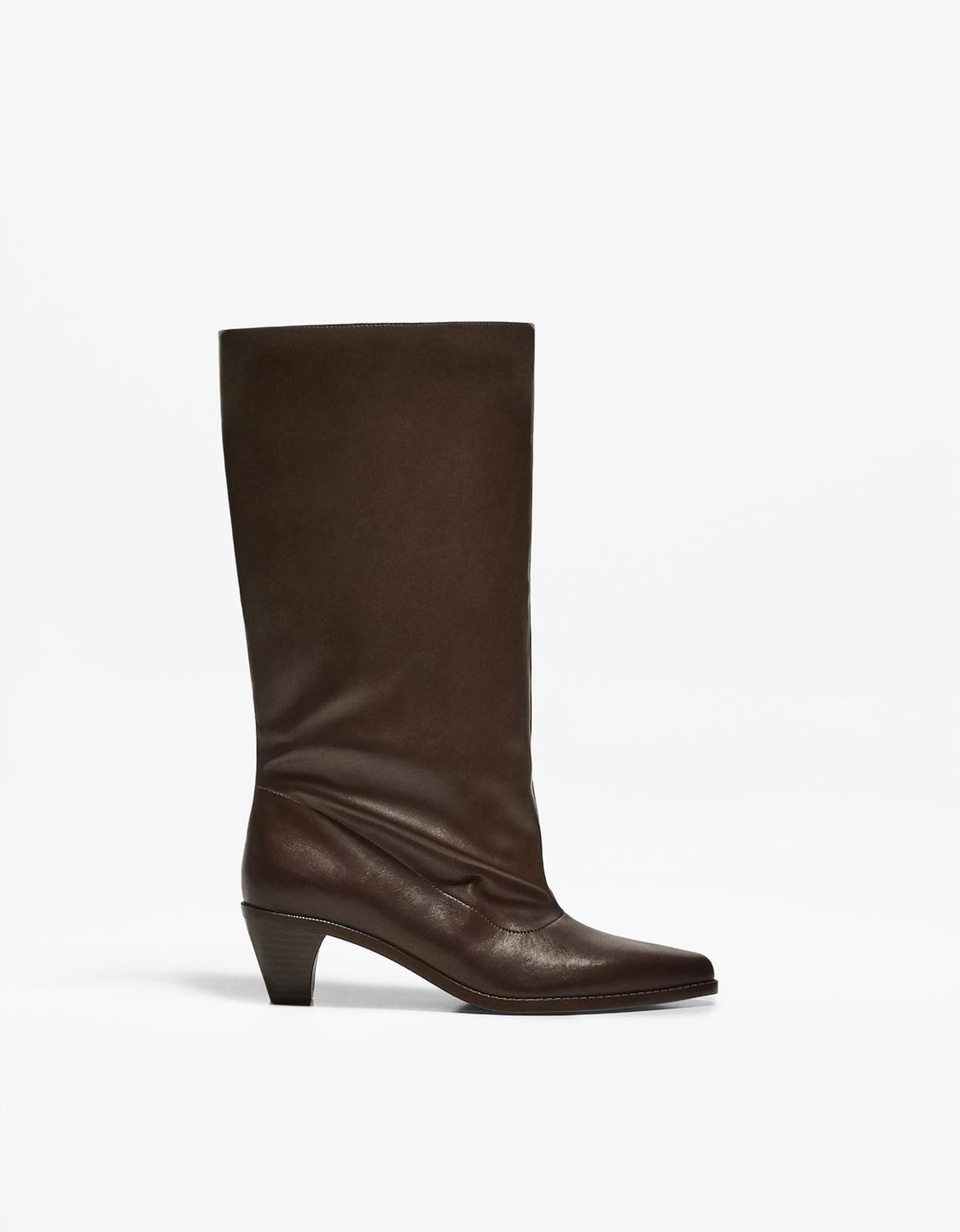 Bota tacón caña ancha