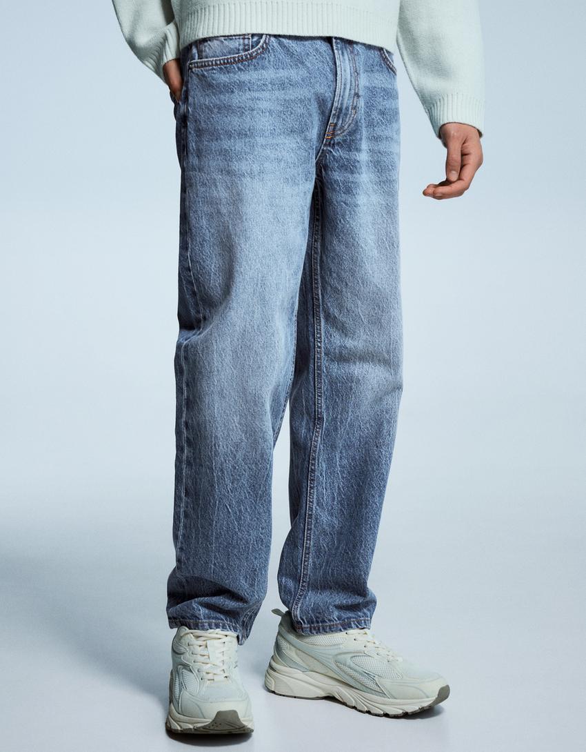 Jeans straight-Azul