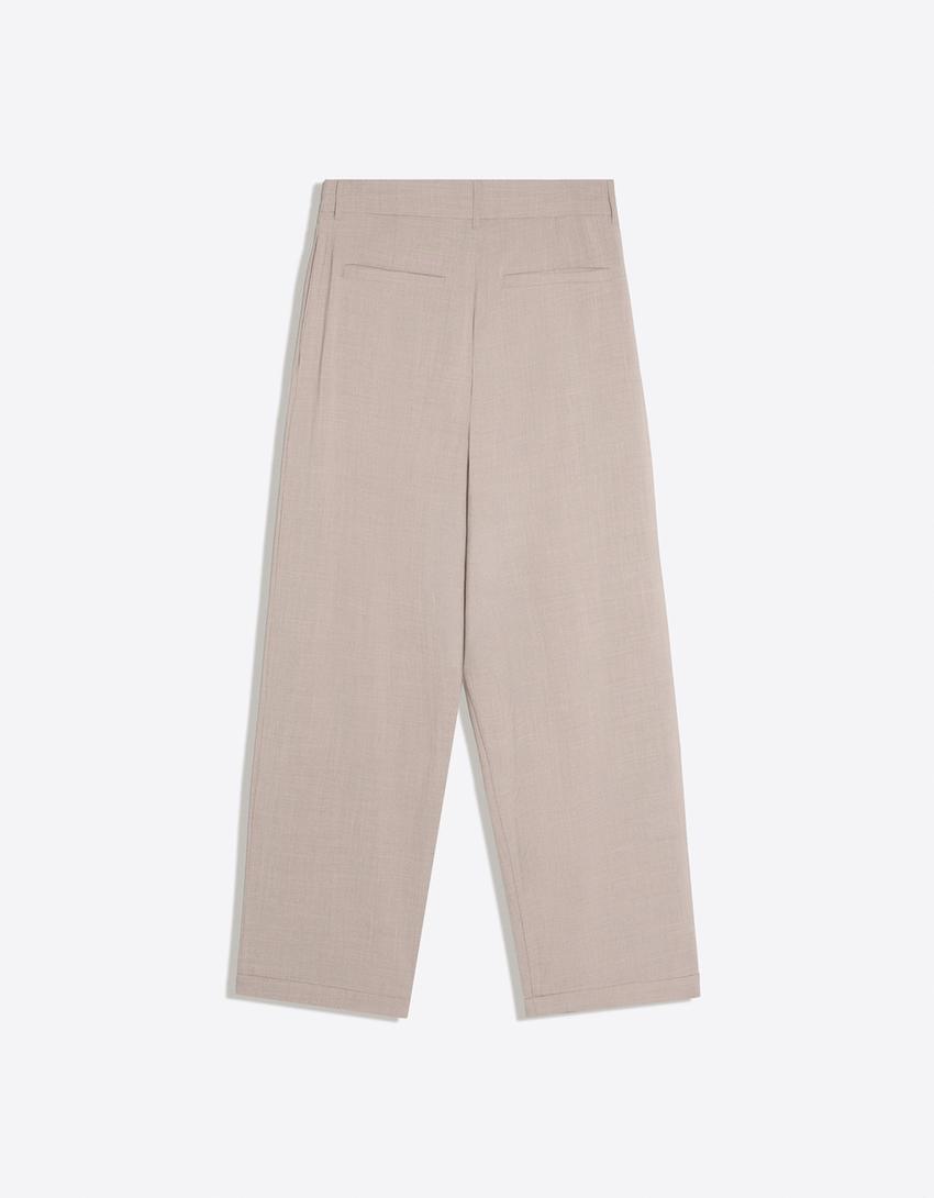 Tailored fit baggy pantolon-Kum rengi