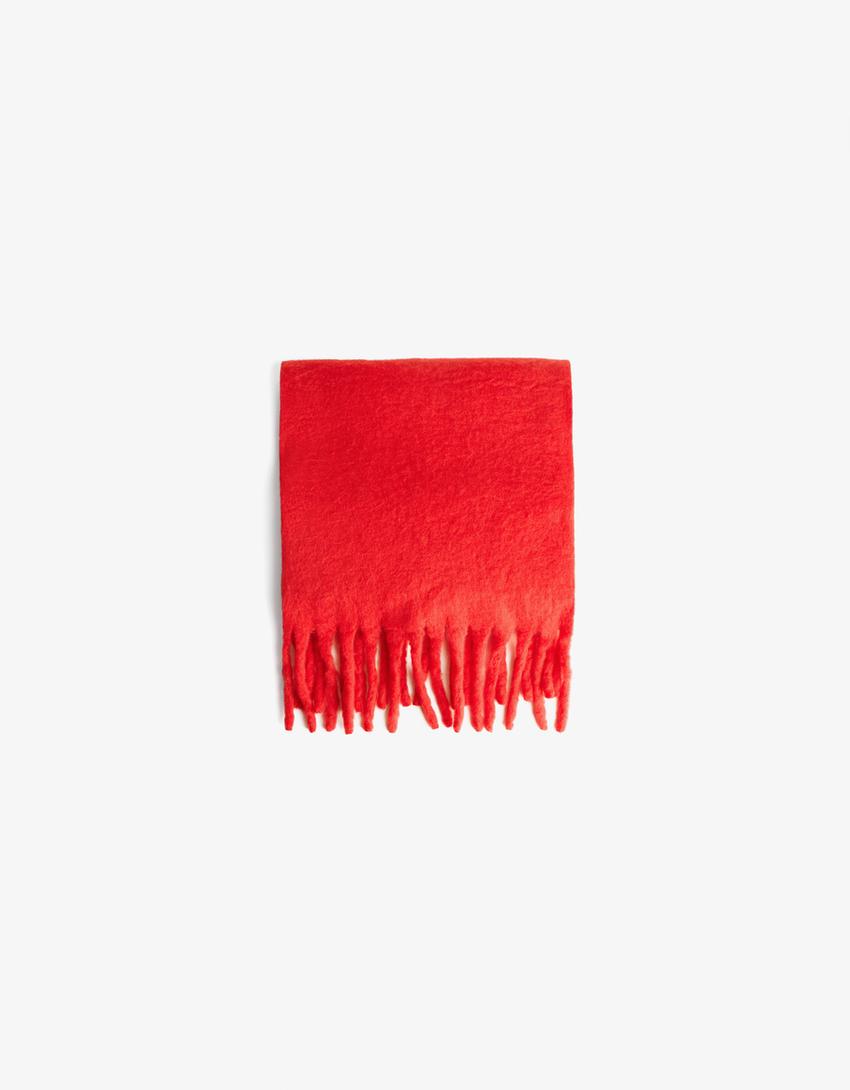 Écharpe unie-Rouge-2
