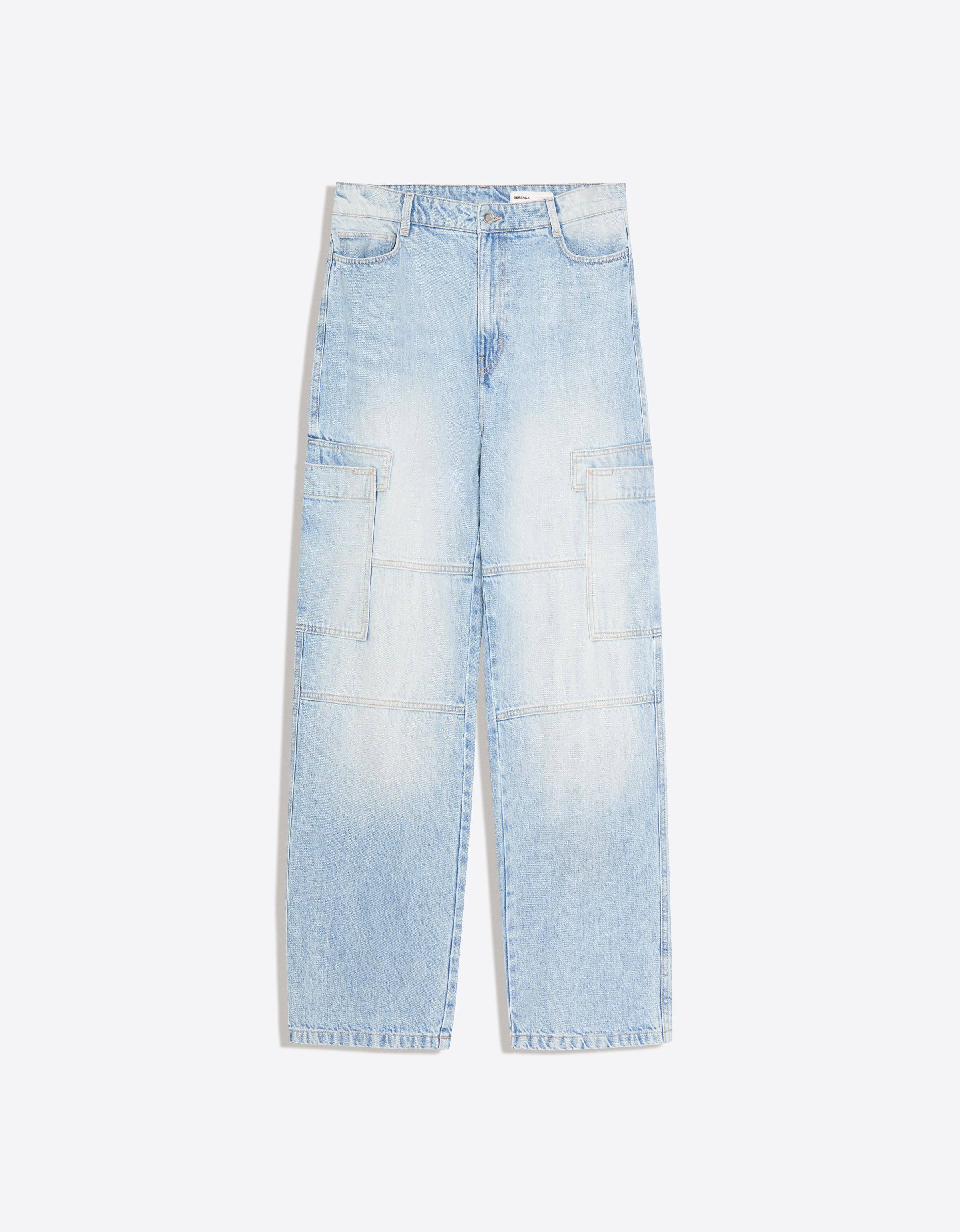 Baggy cargo jeans — Light blue