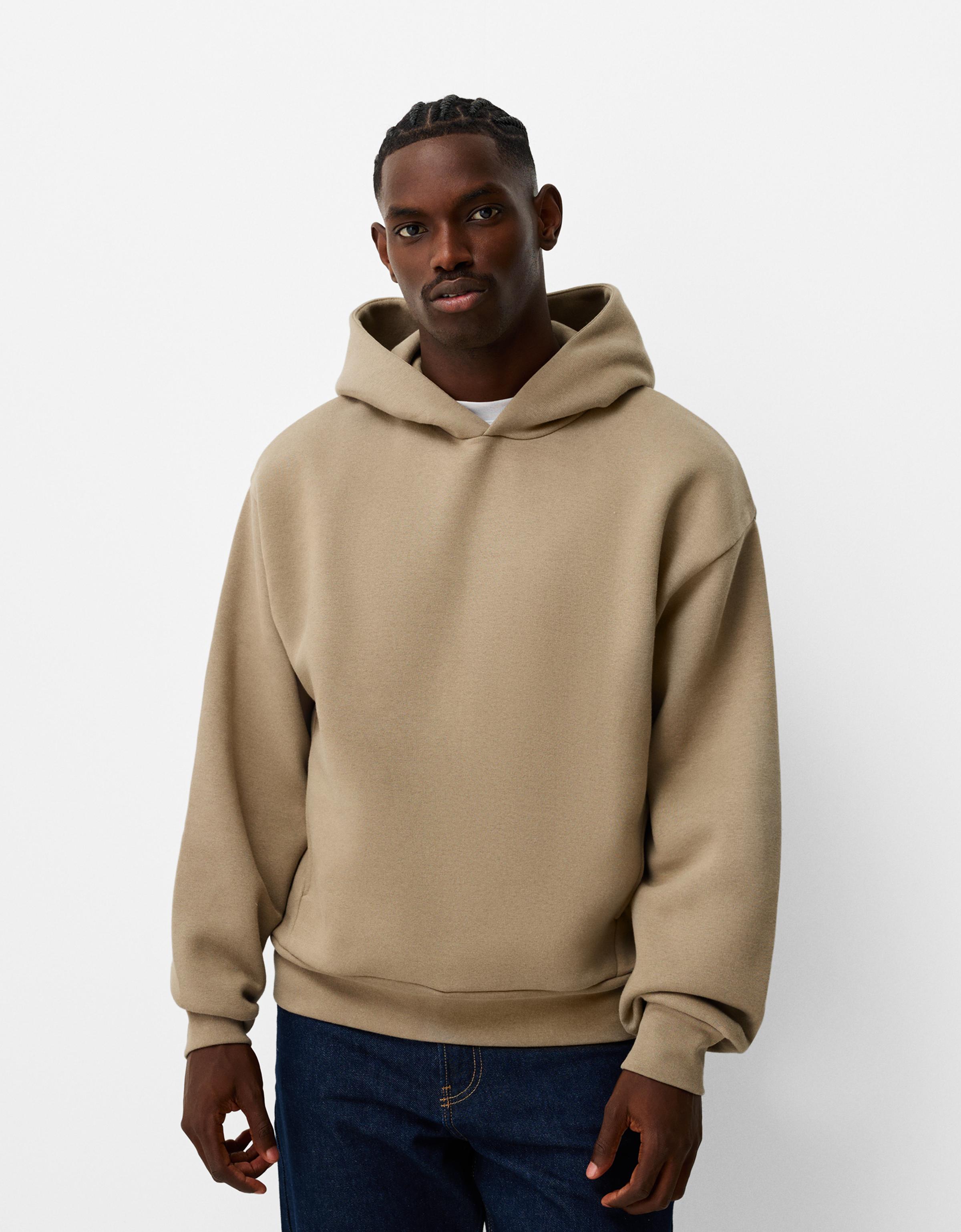 Bershka Hoodie Herren Xs Camel