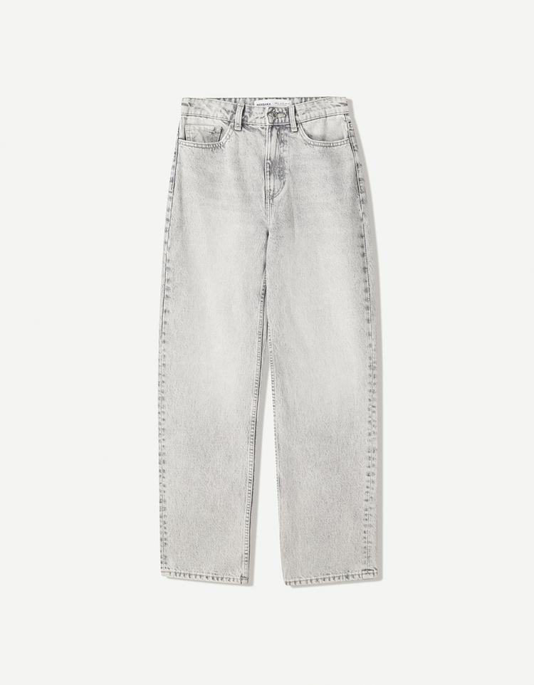 Straight fit geniş paça jean