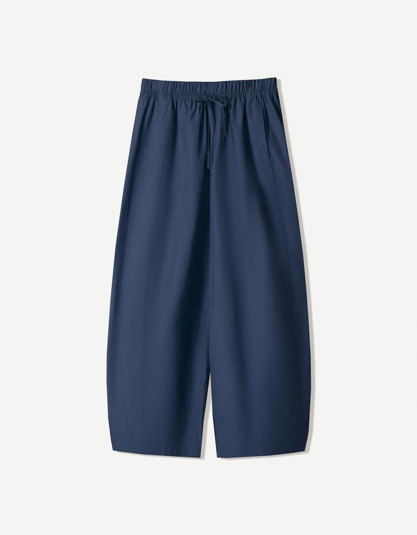 Pantalón barrel cropped-Azul oscuro-3