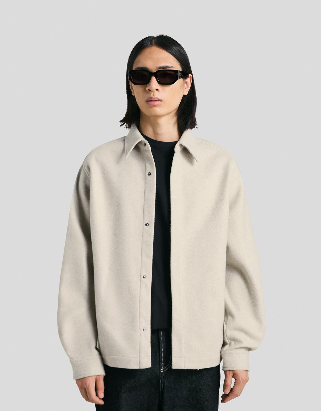Boxy flannel overshirt