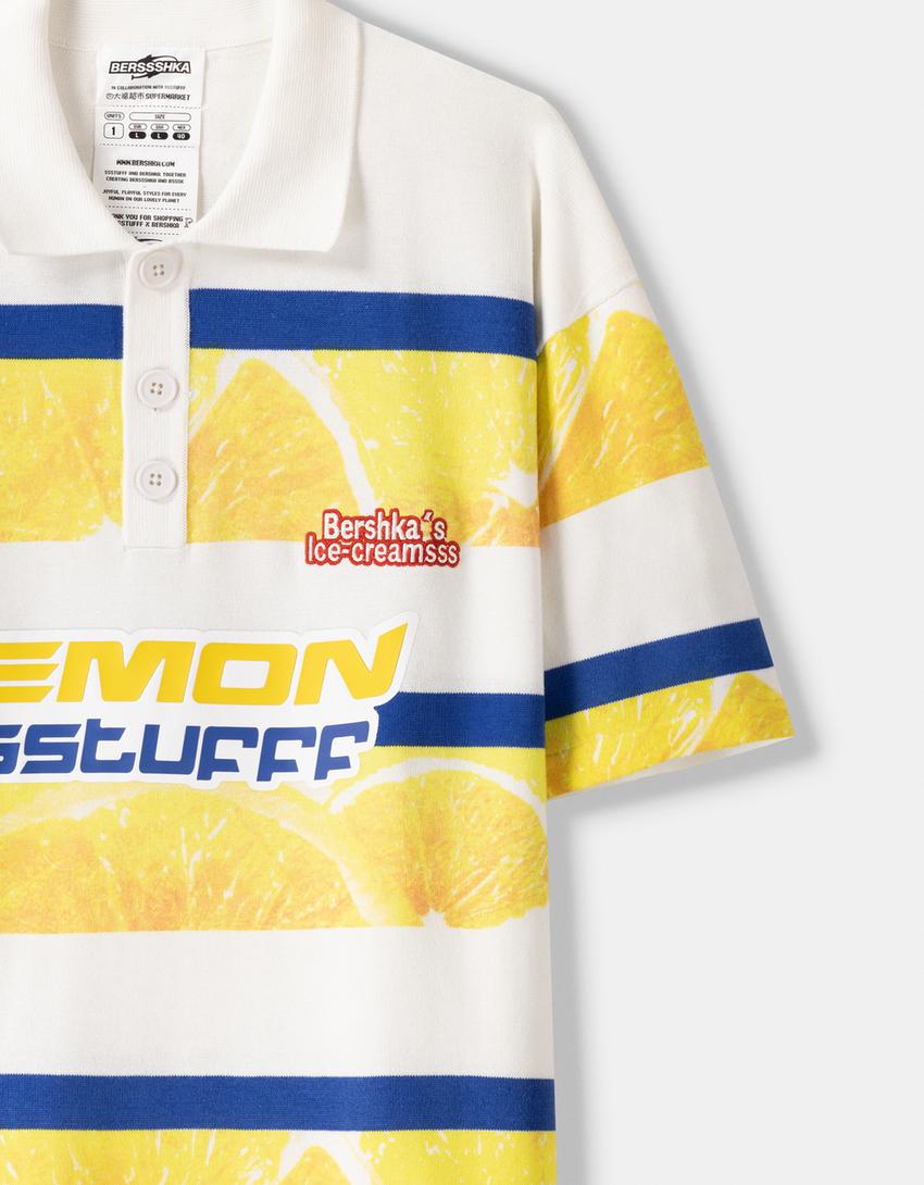 T-shirt polo BERSSSHKA X SSSTUFFF imprimé-Vert-4