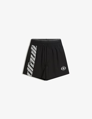 Boxy swimsuit with double waistband print — Black 5
