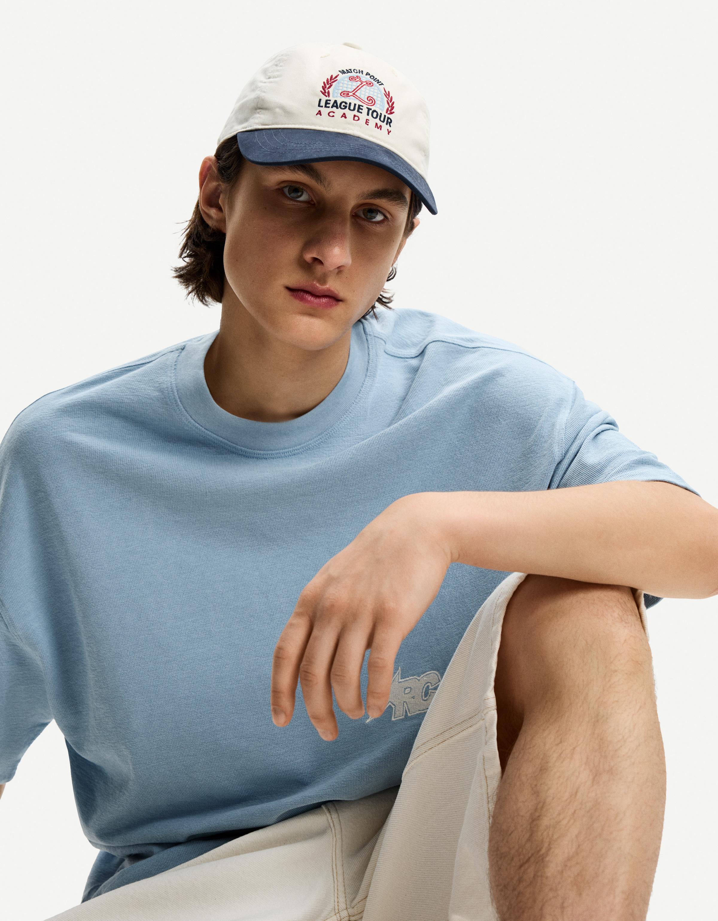Tシャツ・カットソー BARBA FW24 NECK SHIRT (I1U13P0144047U 0001 LIGHT BLUE) Printed T-shirt | Dark Blue | Jack & Jones®