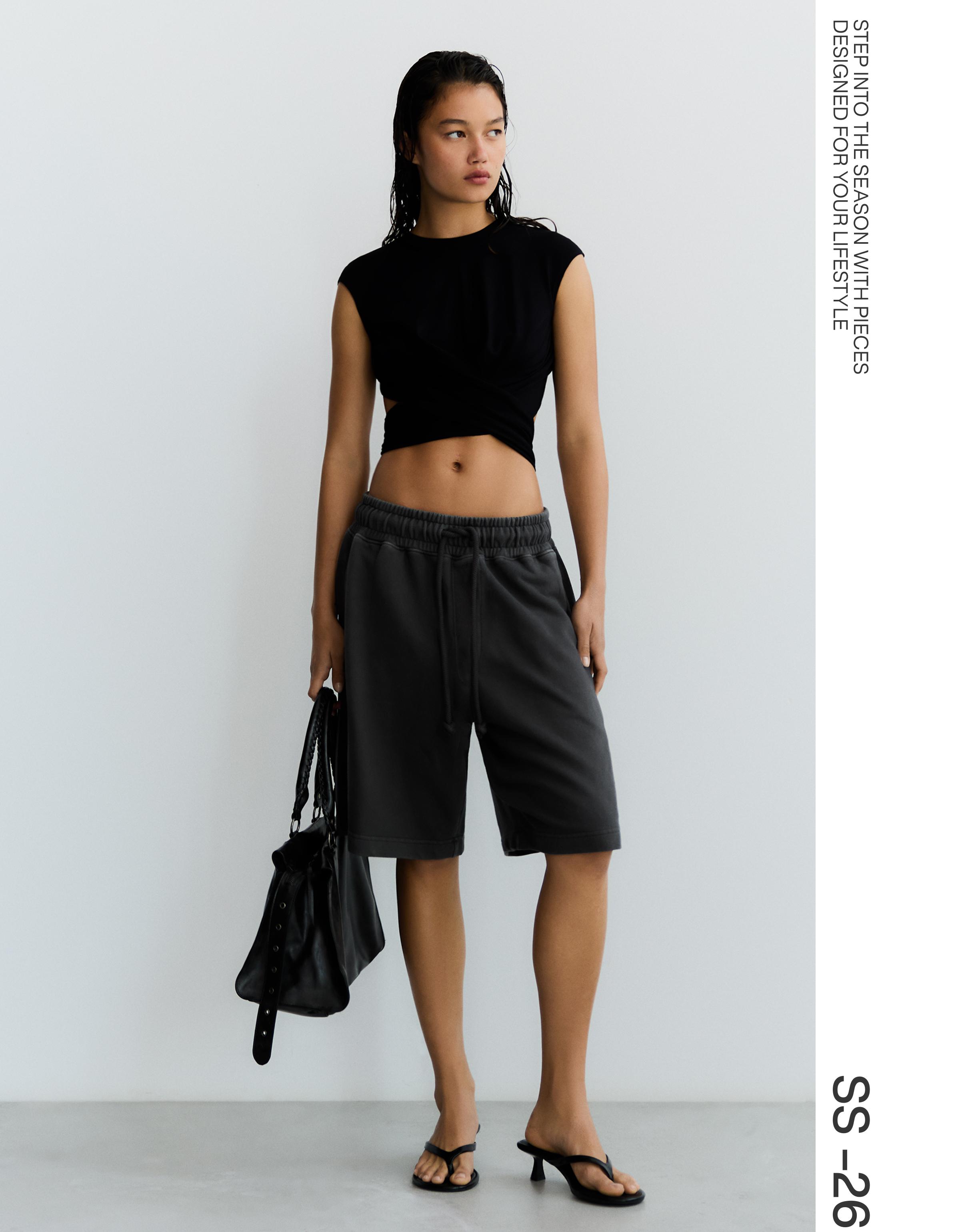 Jogger Bermuda shorts — Grey