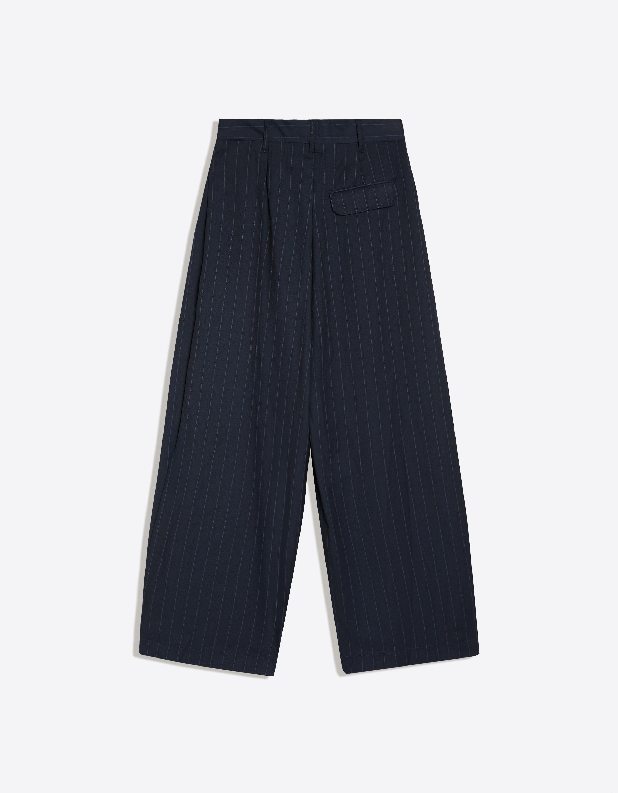 Side-pleat trousers — Navy