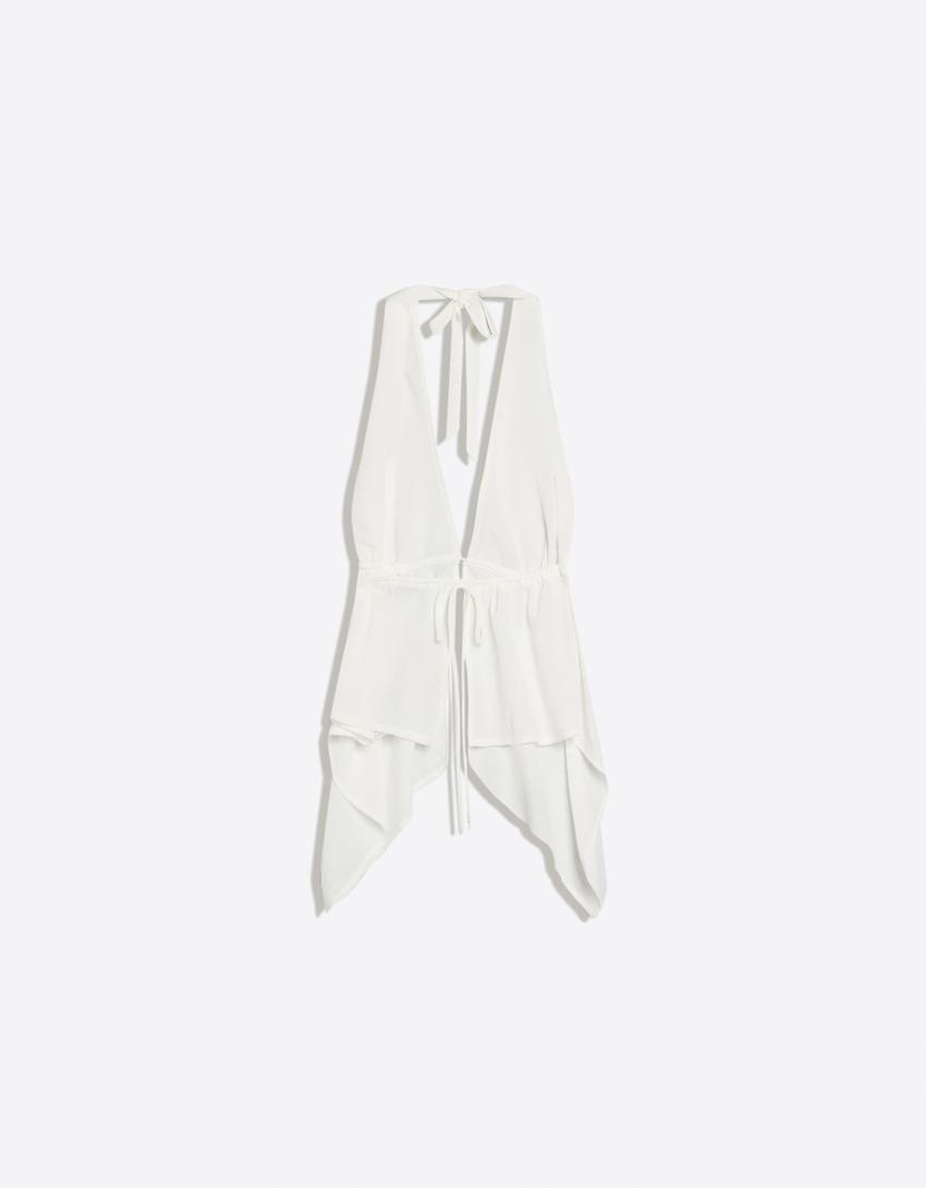 Top halter lazada-Blanco roto