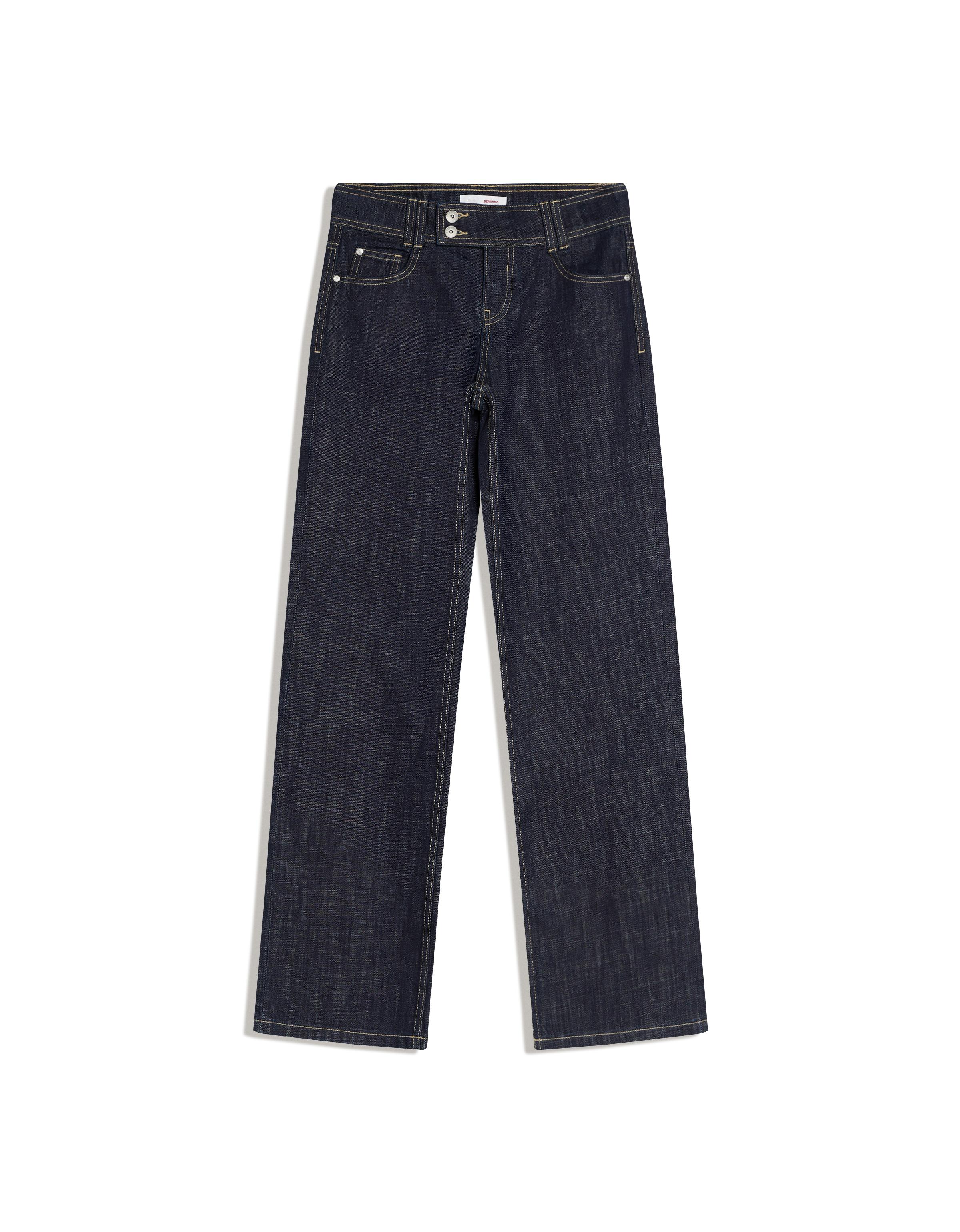 İşlemeli düşük bel baggy fit jean - Görsel 19