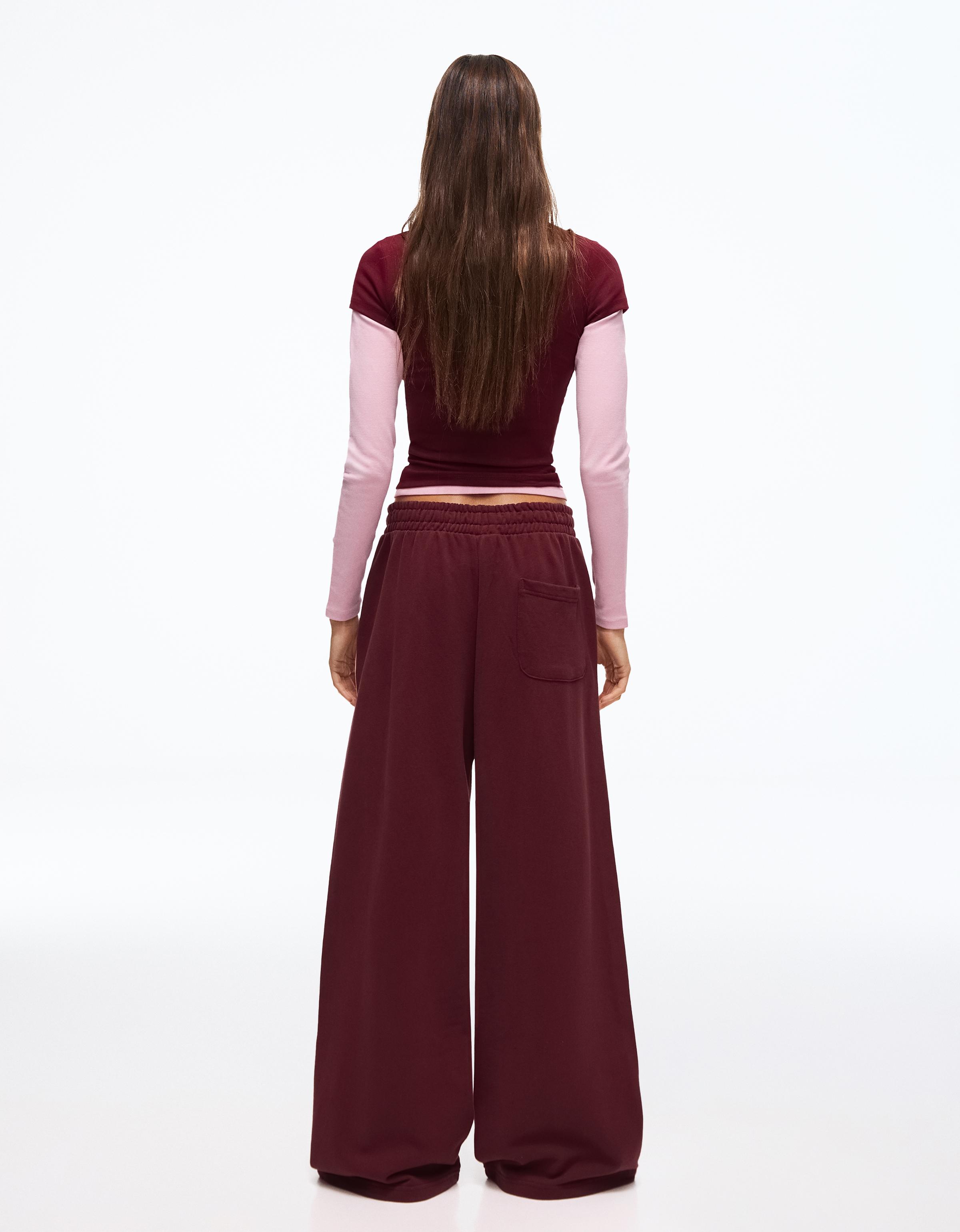 Dancer plush joggers — Maroon