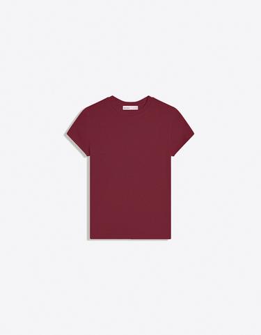 Round neck short sleeve T-shirt — Burgundy 6