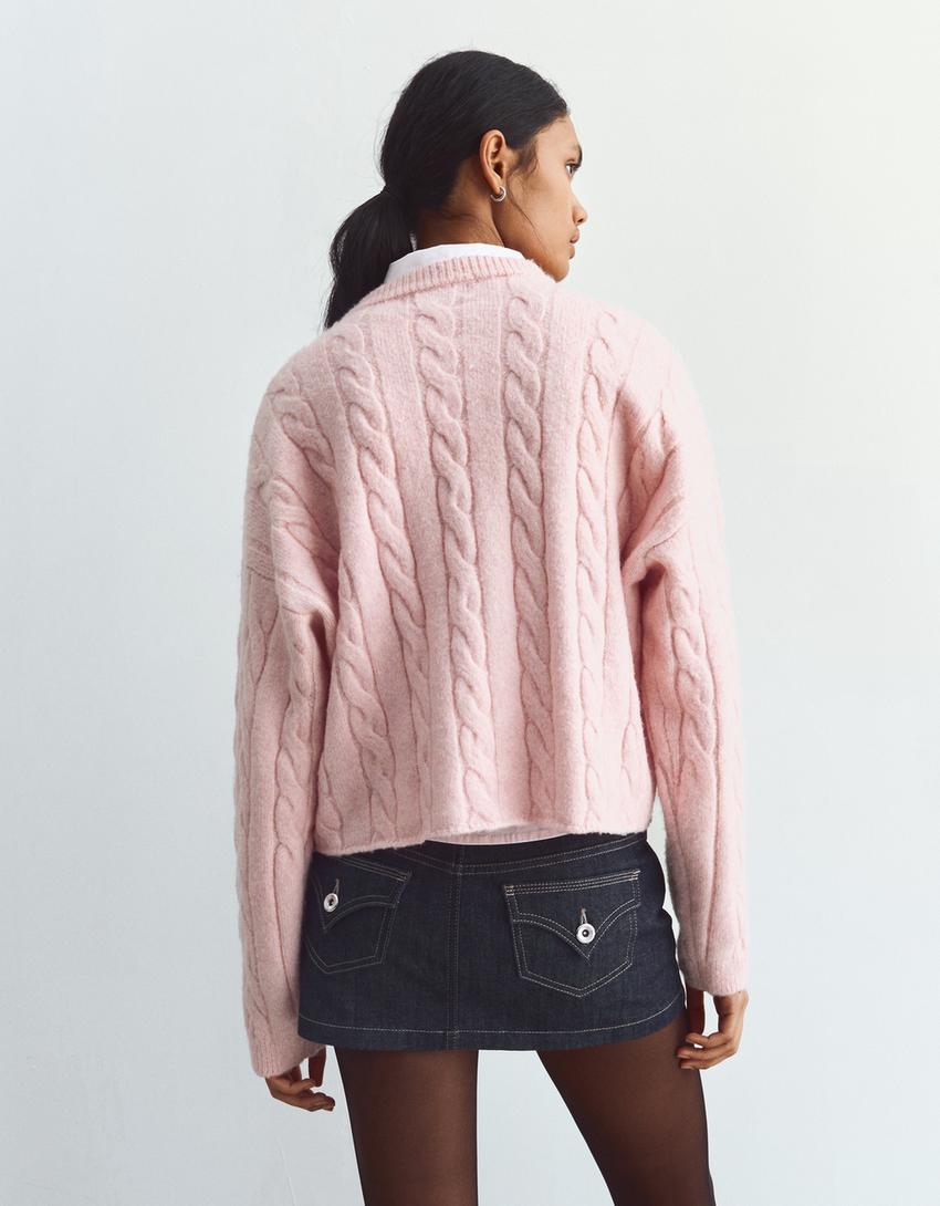 Jersey trenzado-Rosa