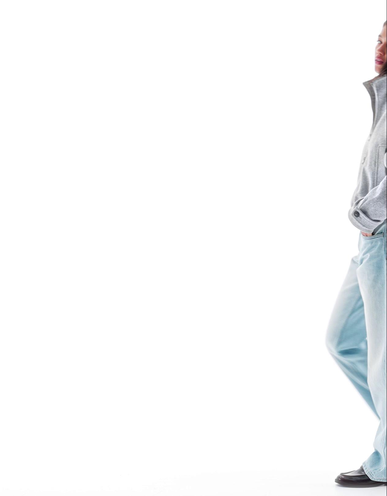 Yüksek bel straight fit geniş paça jean - Görsel 104