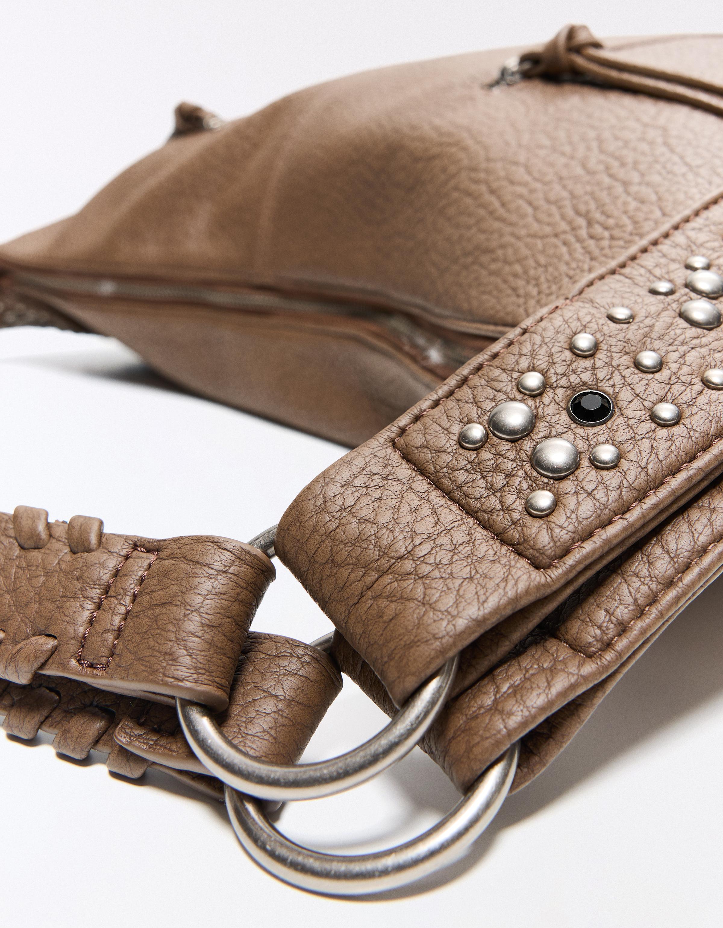 Zip shoulder bag — Sand