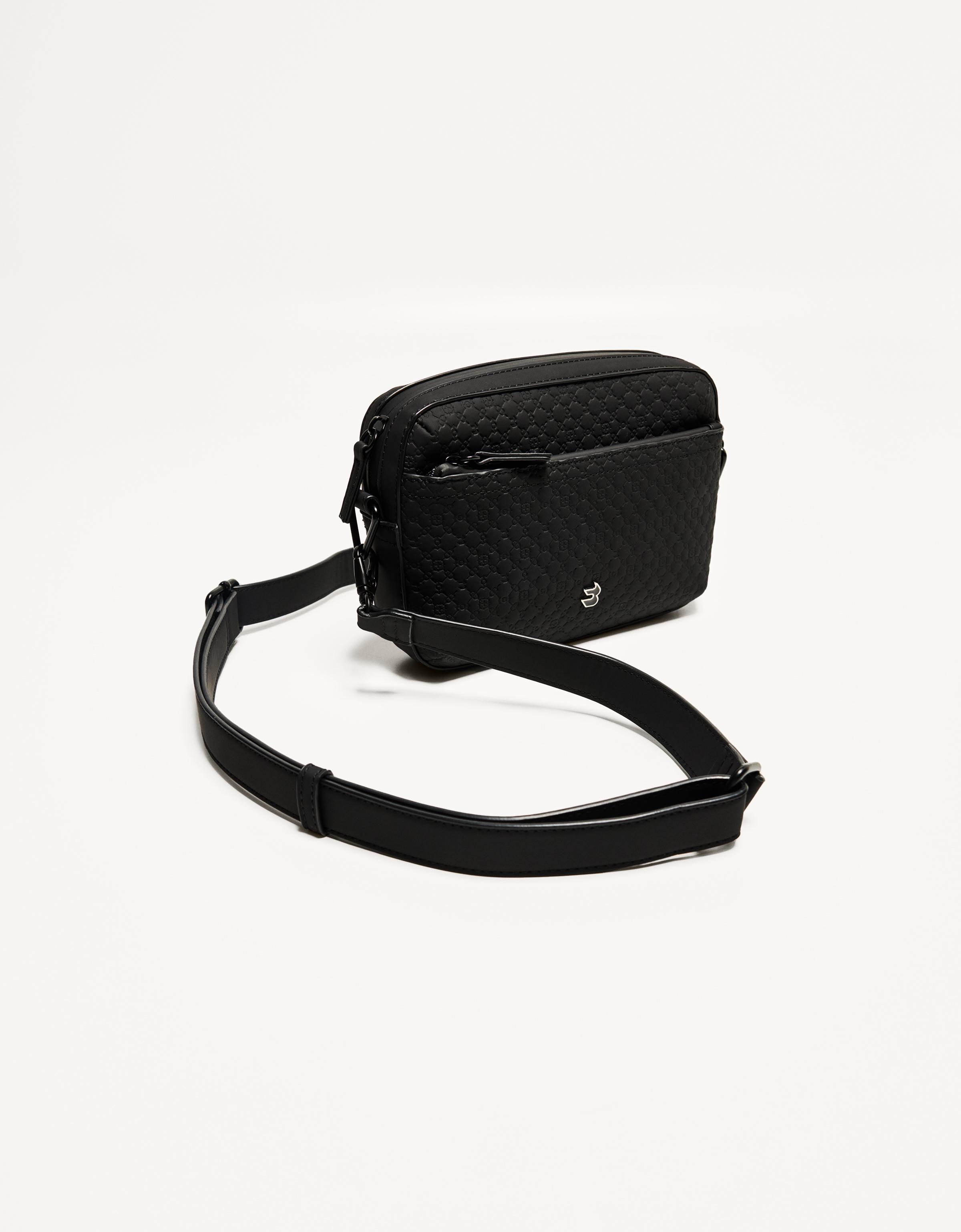 素敵な Rubberized monogram Bershka | Men - Accessories - bag messenger Bag