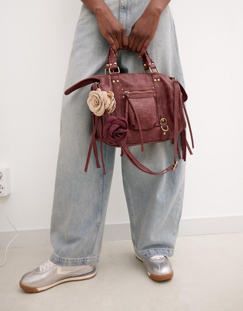 Pince fleur en tissu-Écru