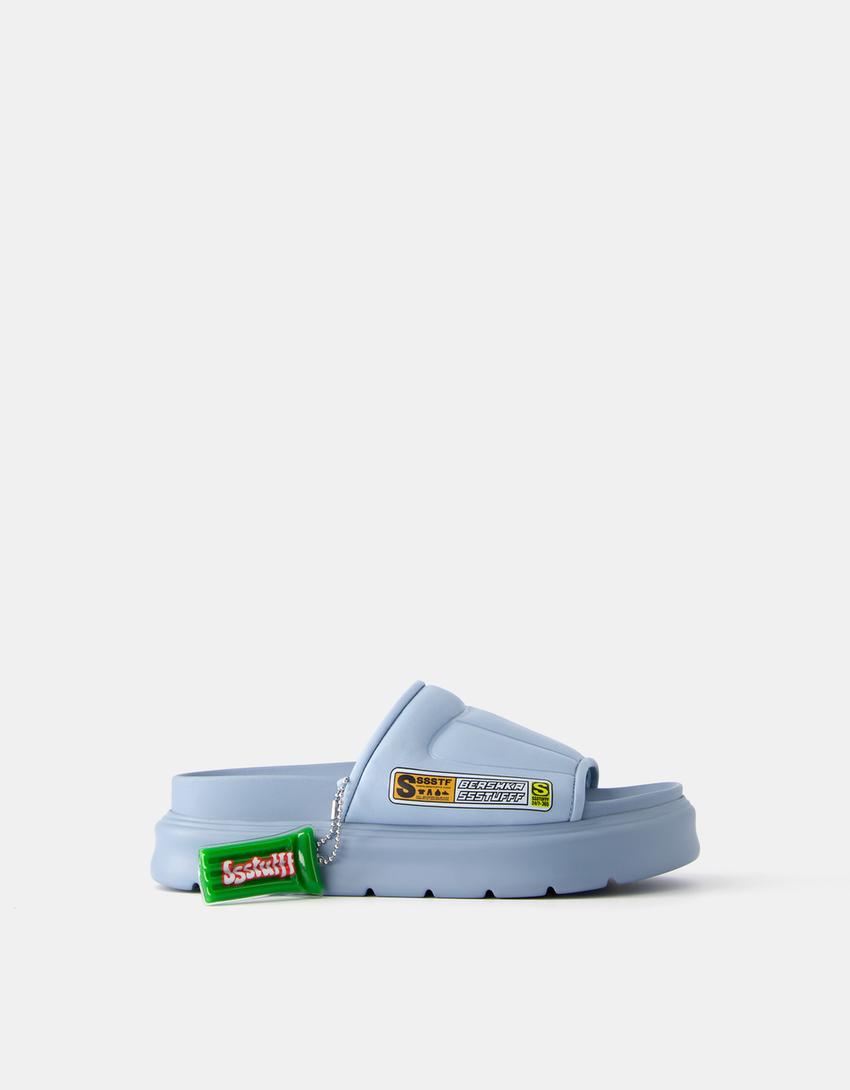 Sandália acolchoada BERSSSHKA X SSSTUFFF-Azul-6
