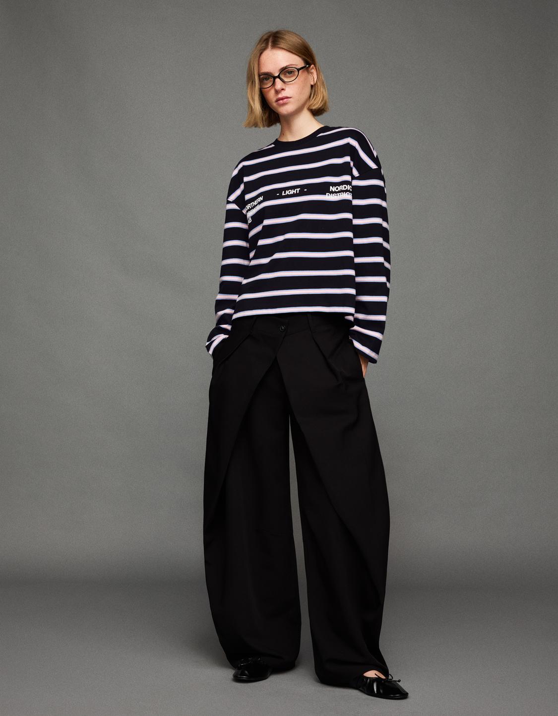 Oversize-Langarmshirt mit Print