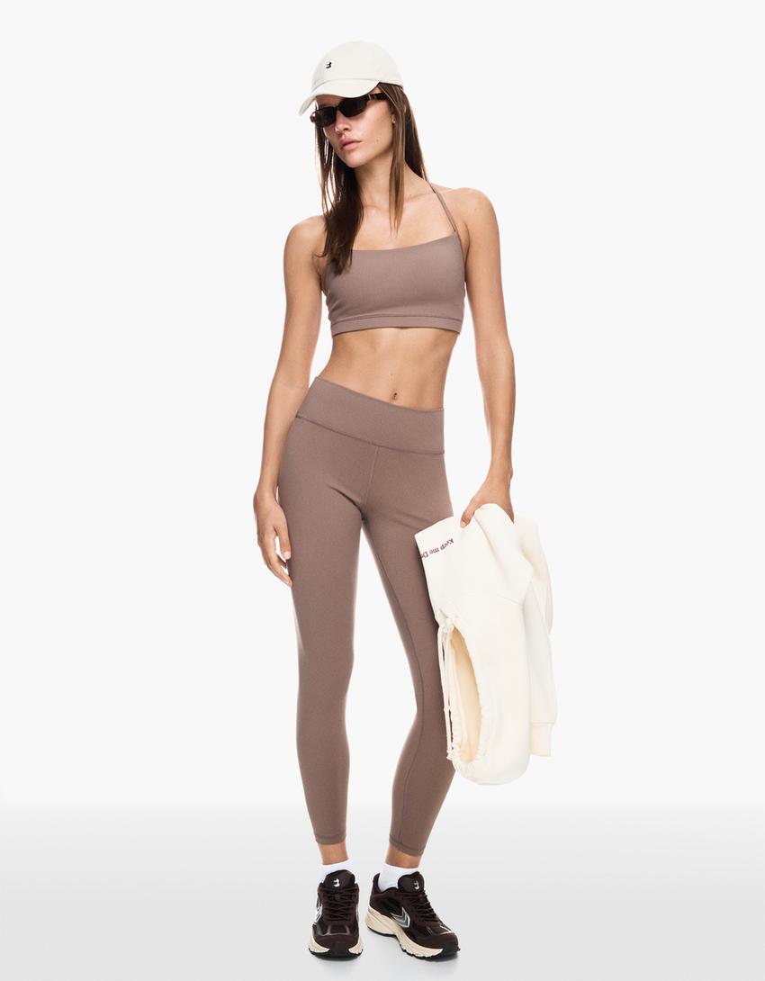Quick dry & breathable strappy top-Camel-0
