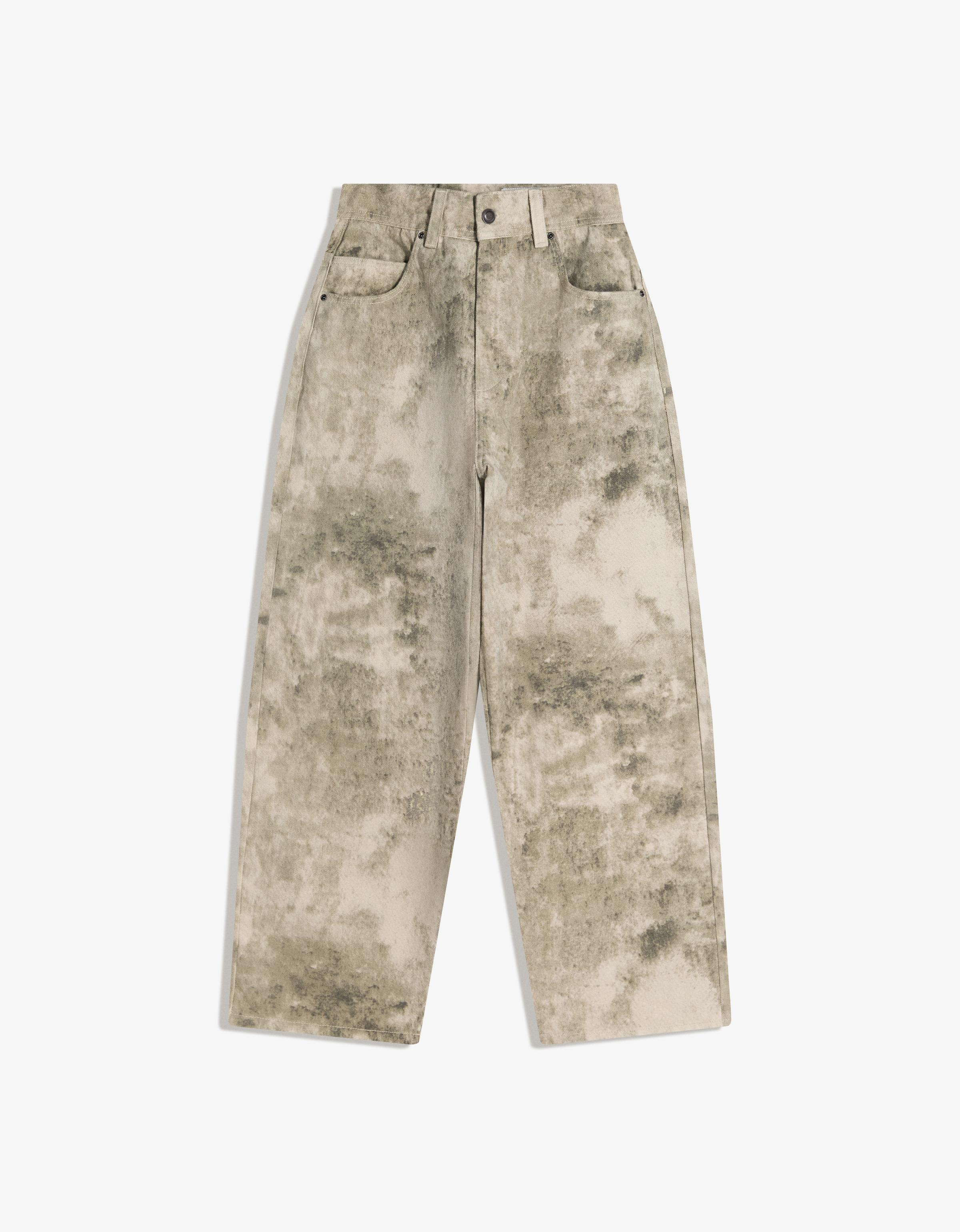 Baskılı super baggy fit pantolon - Görsel 10