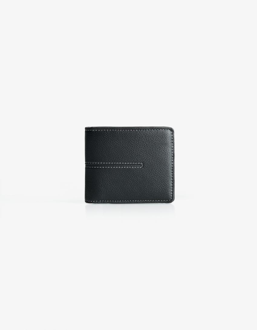 Cartera efecto piel-Negro-0