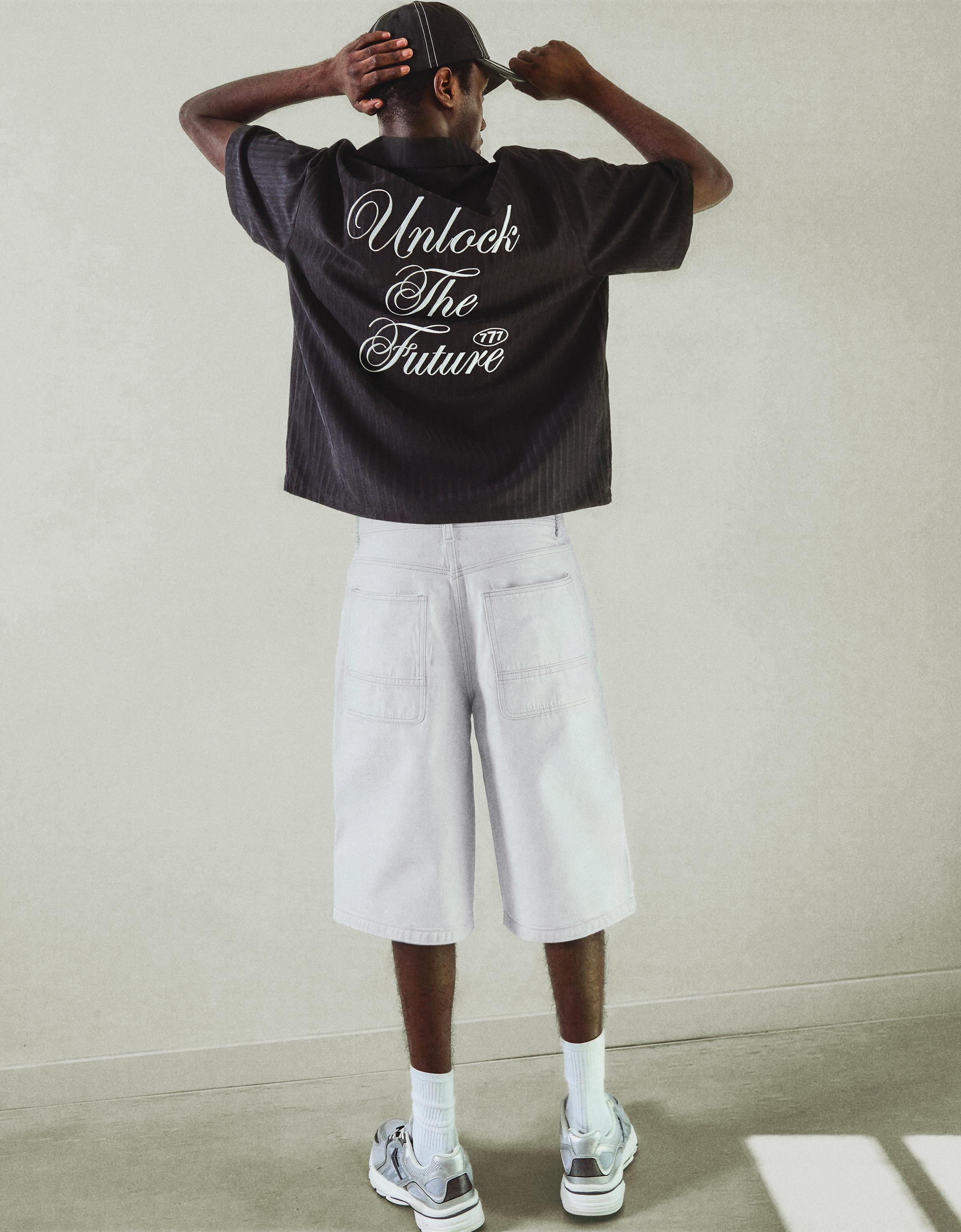 Skater denim bermuda - Görsel 216