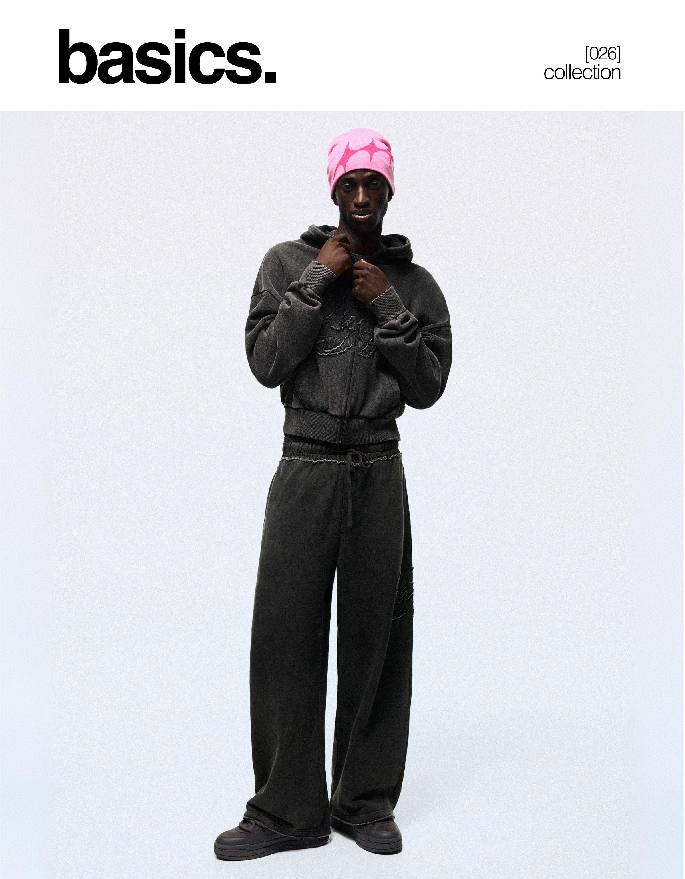 Super baggy washed trousers — Grey