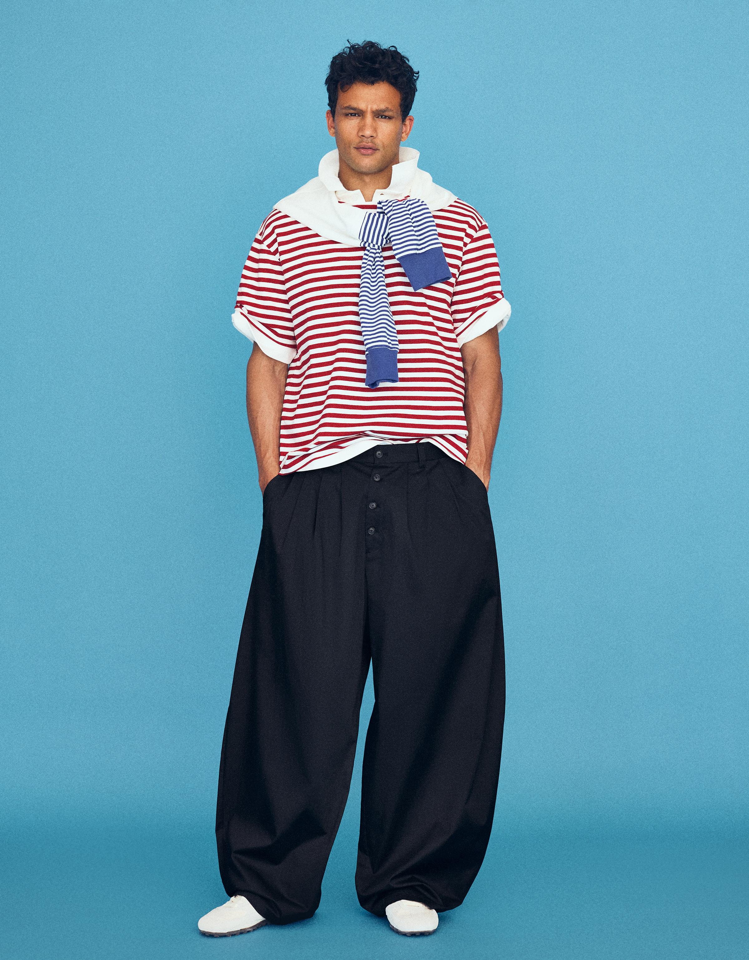 Pantalon Barrel Tailoring 34 Marine